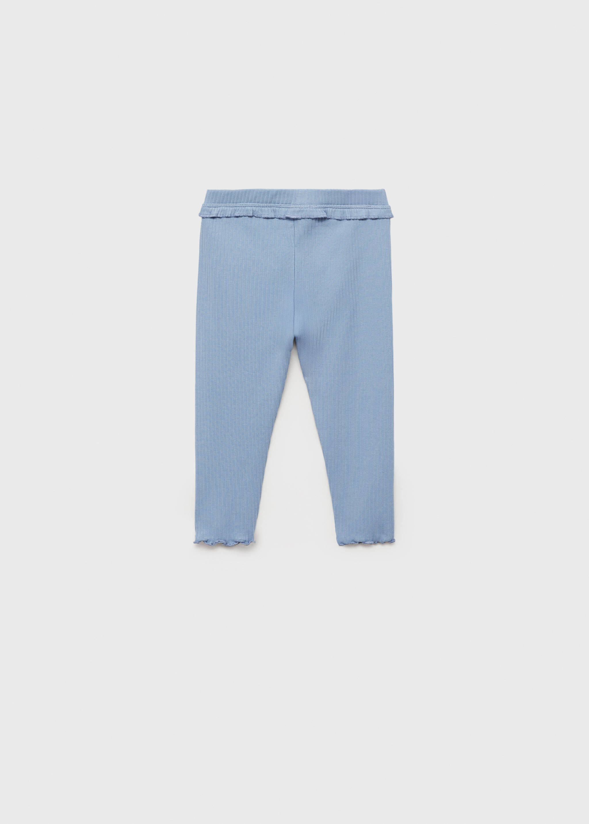 Cotton ribbed leggings - Reverse of the article