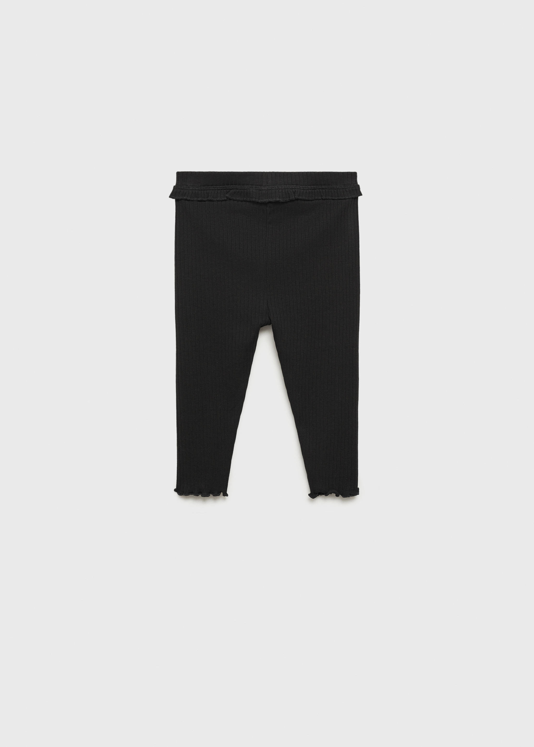 Cotton ribbed leggings - Reverse of the article