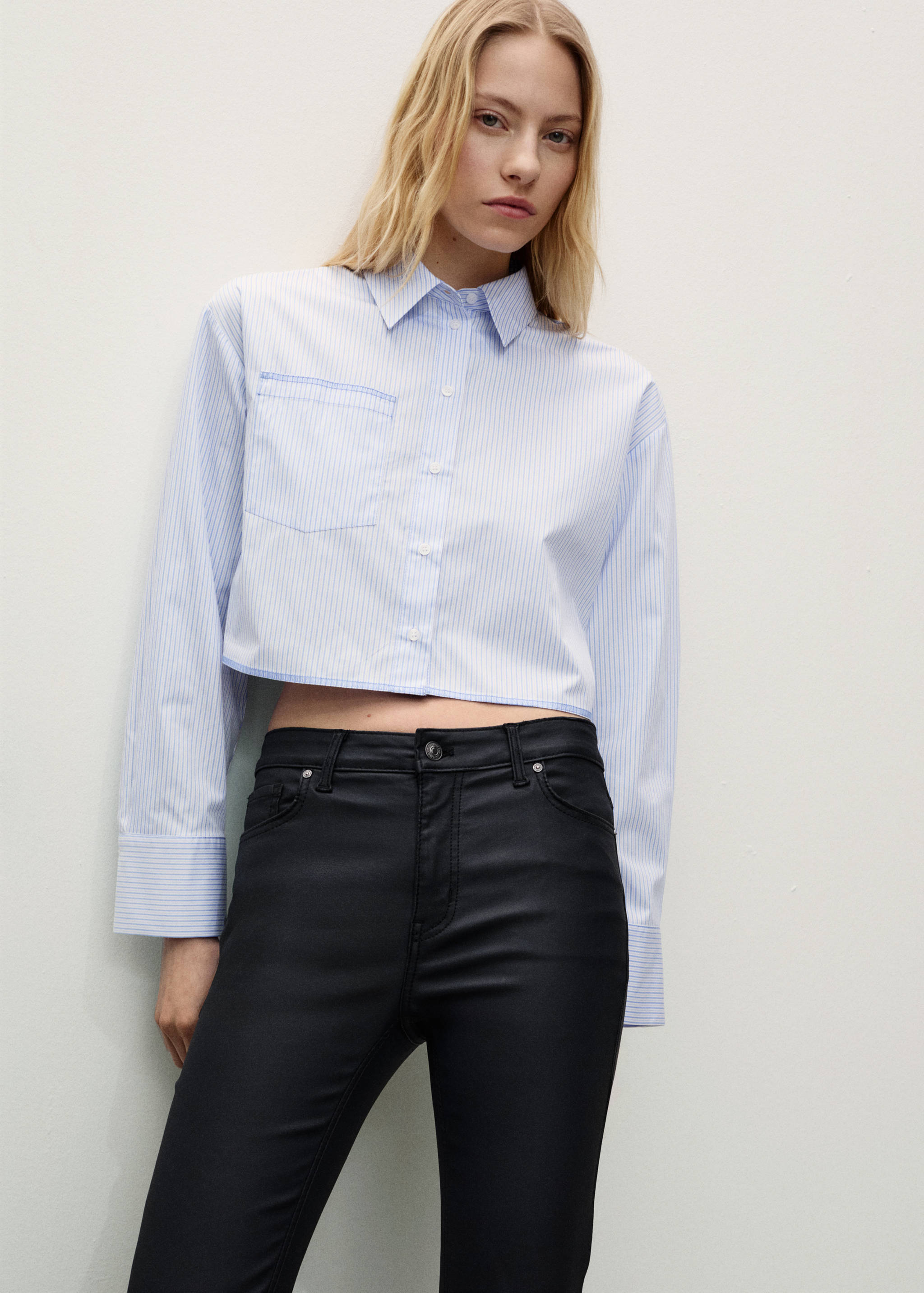 Укороченные вощеные джинсы flare Sienna - Деталь изделия 1