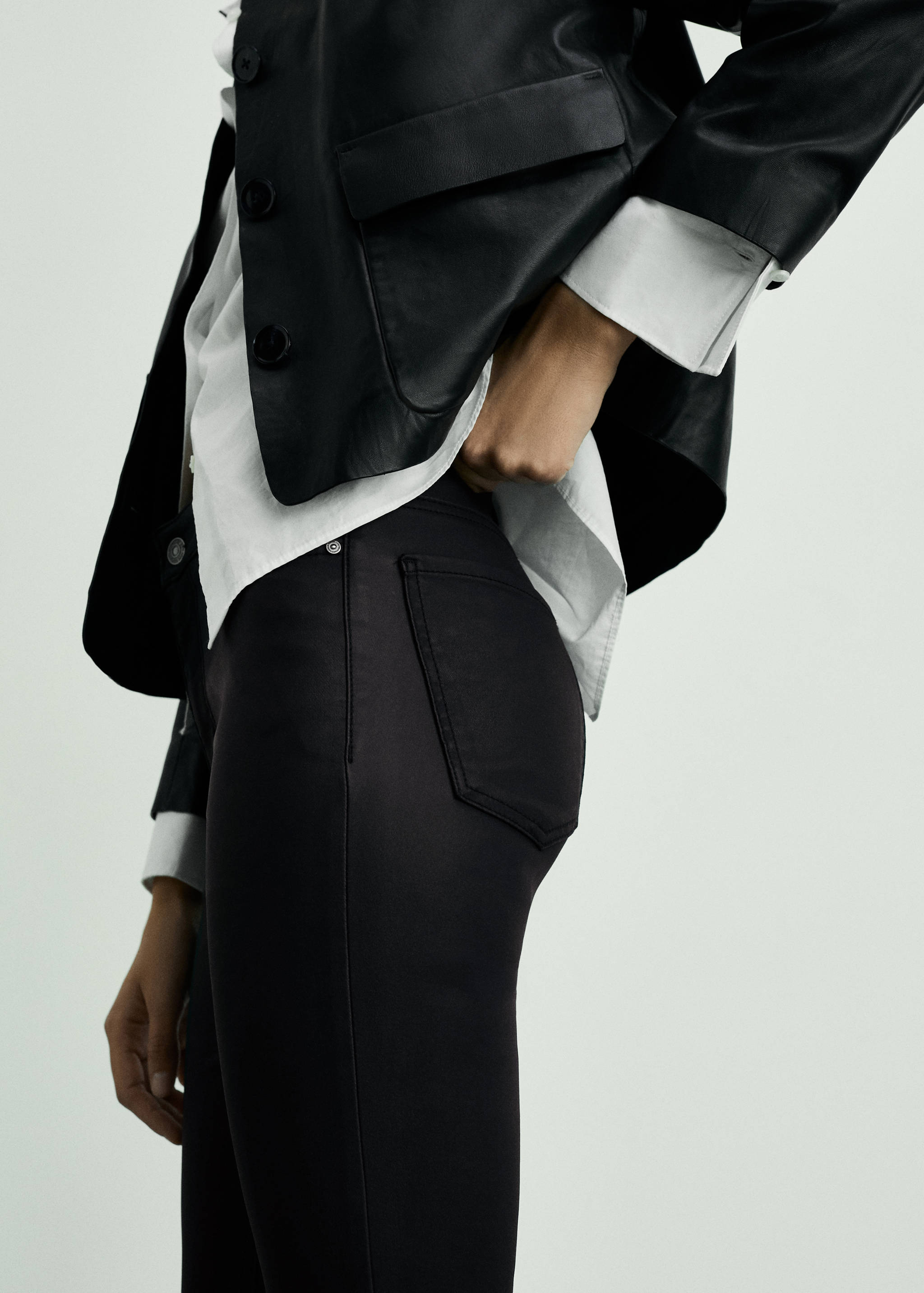 Укороченные вощеные джинсы flare Sienna - Деталь изделия 6