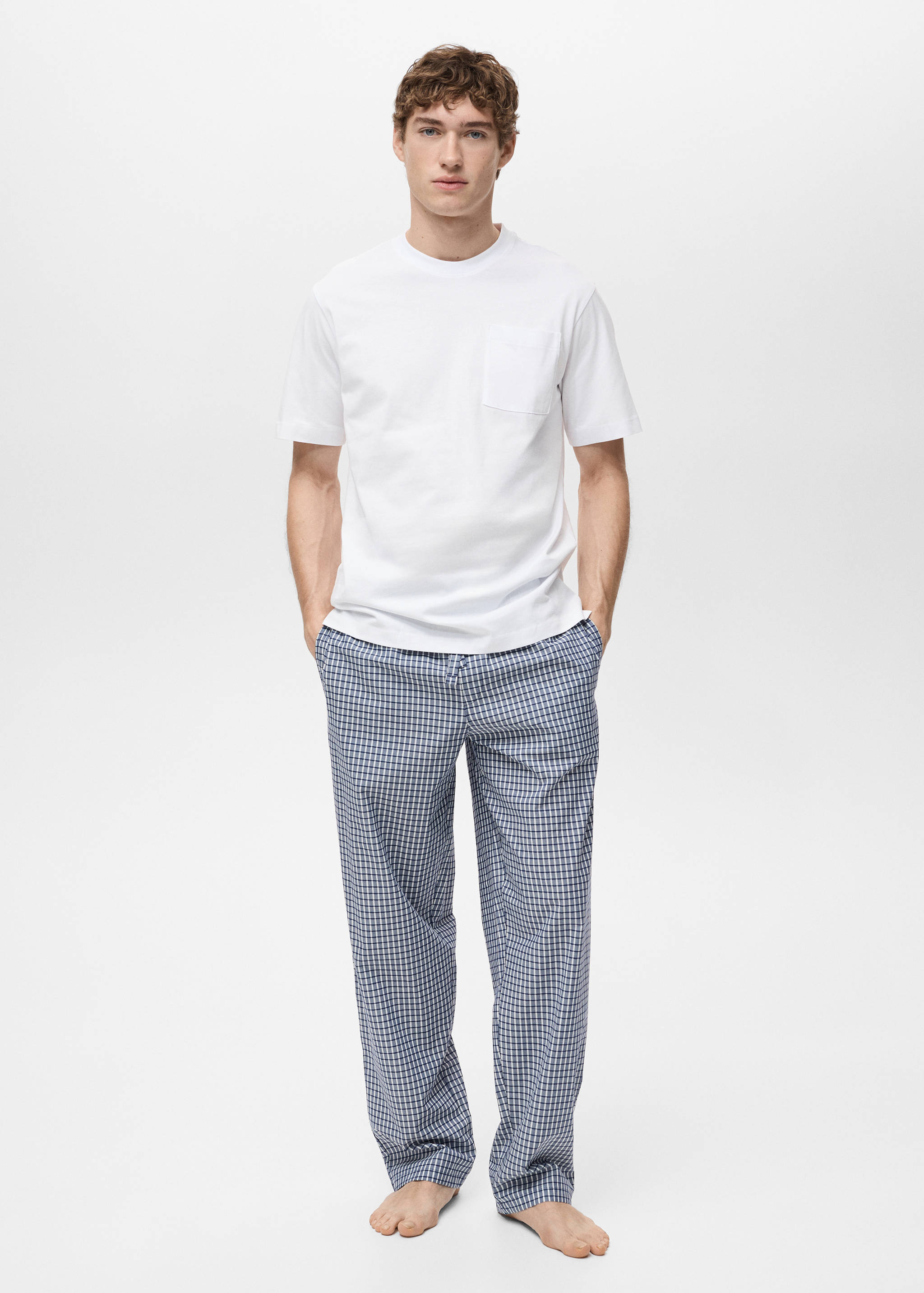 100% cotton check pyjama set - General plane