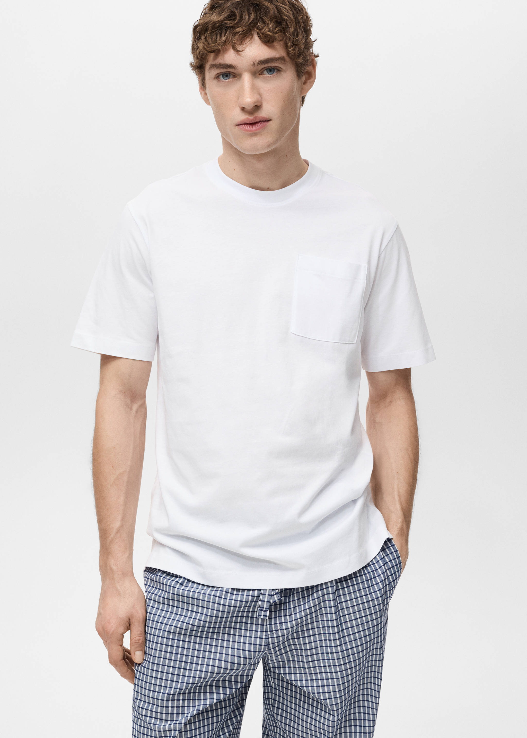 100% cotton check pyjama set - Medium plane