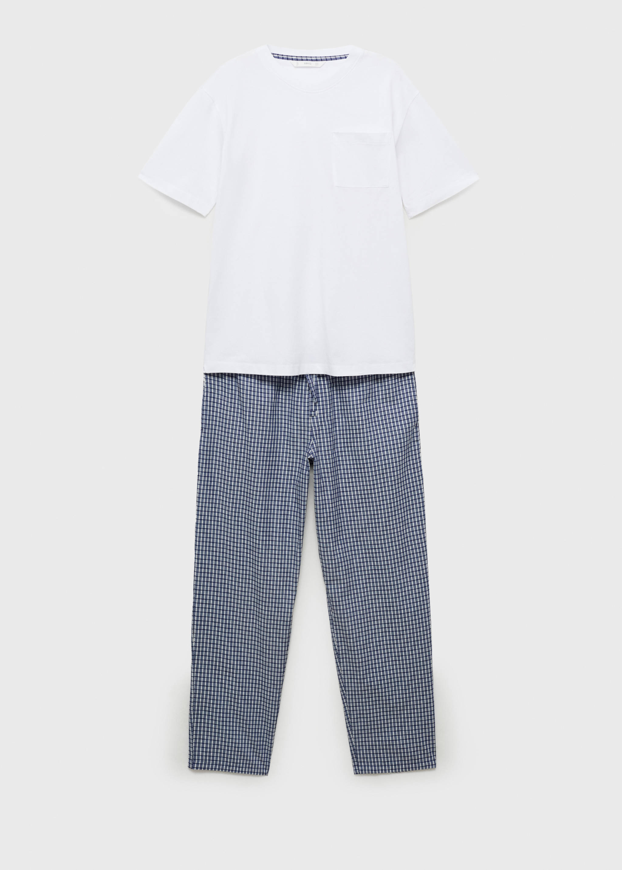 100% cotton check pyjama set - Article without model