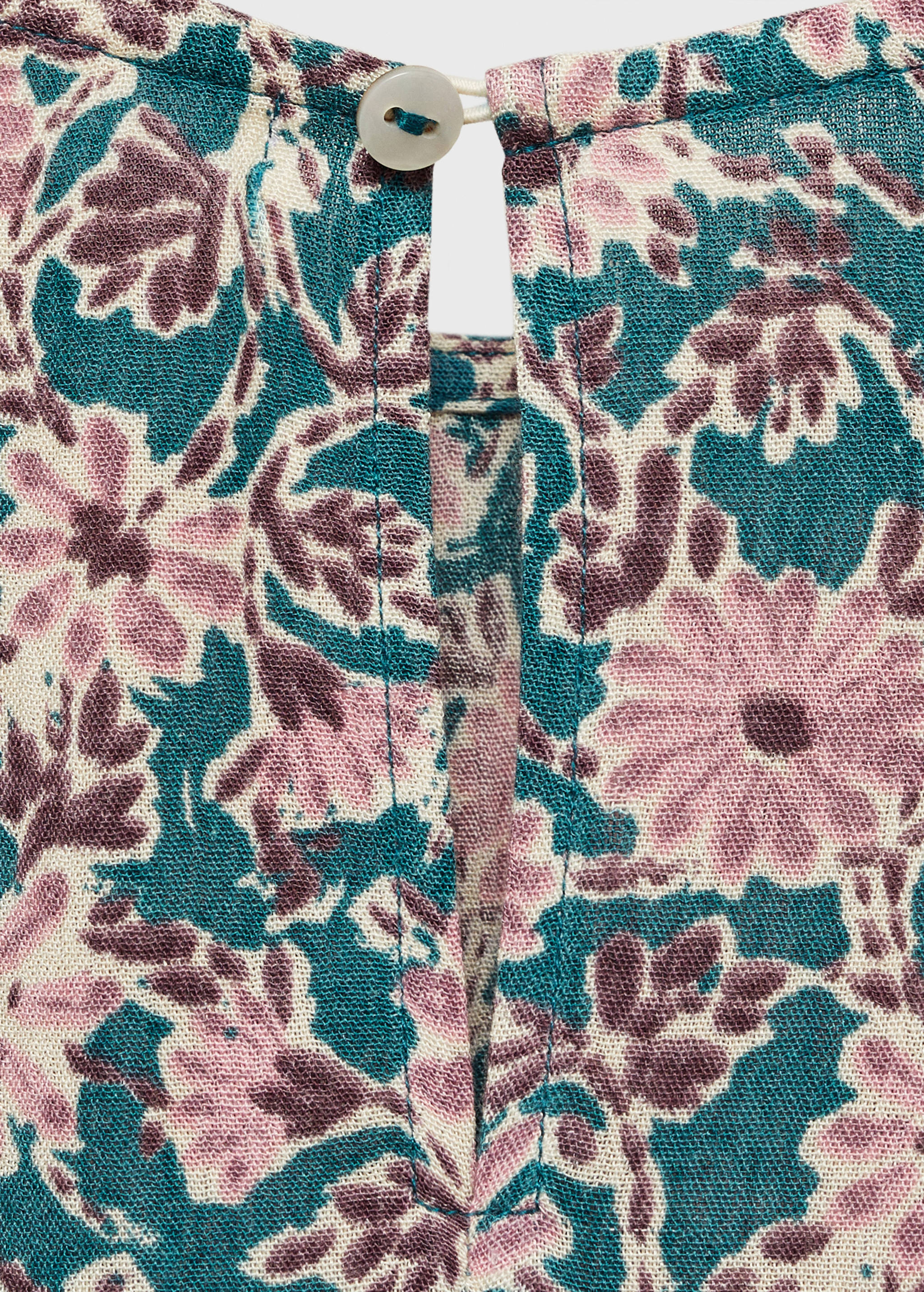 Vestido flores detalle fruncido - Detalle del artículo 0