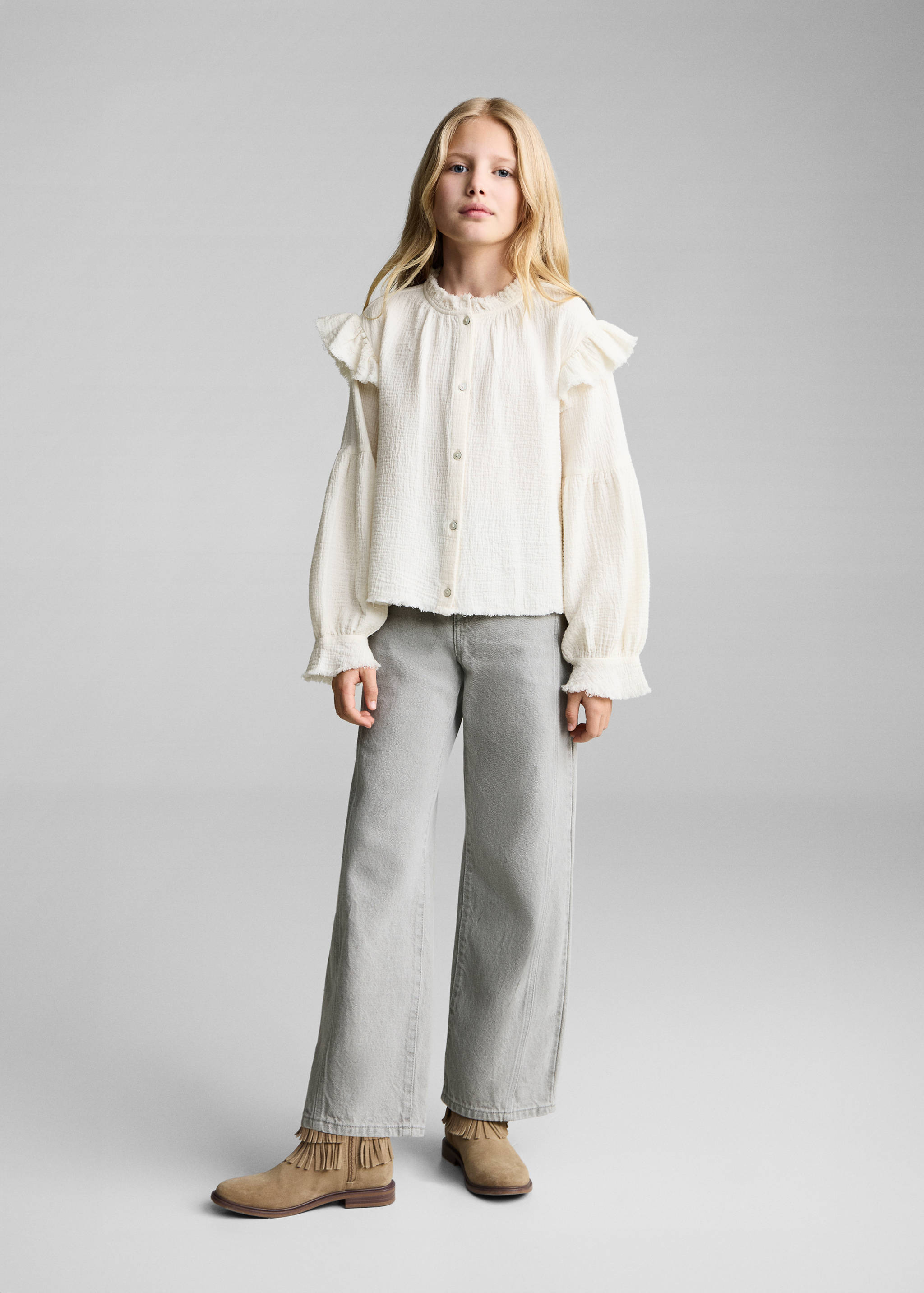 Blusa romántica bambula - Plano general