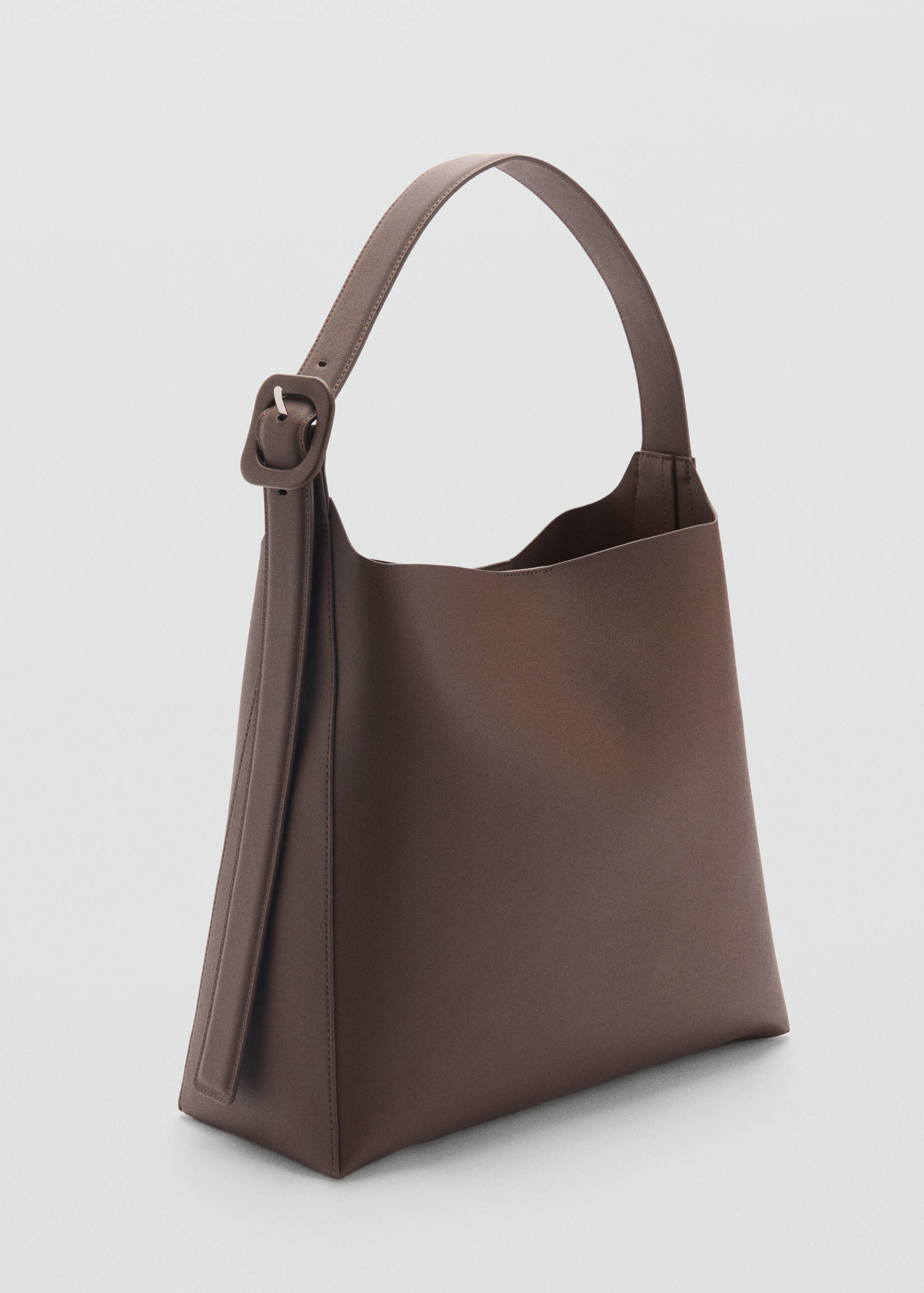 Shopper bag with buckle - Medium plane