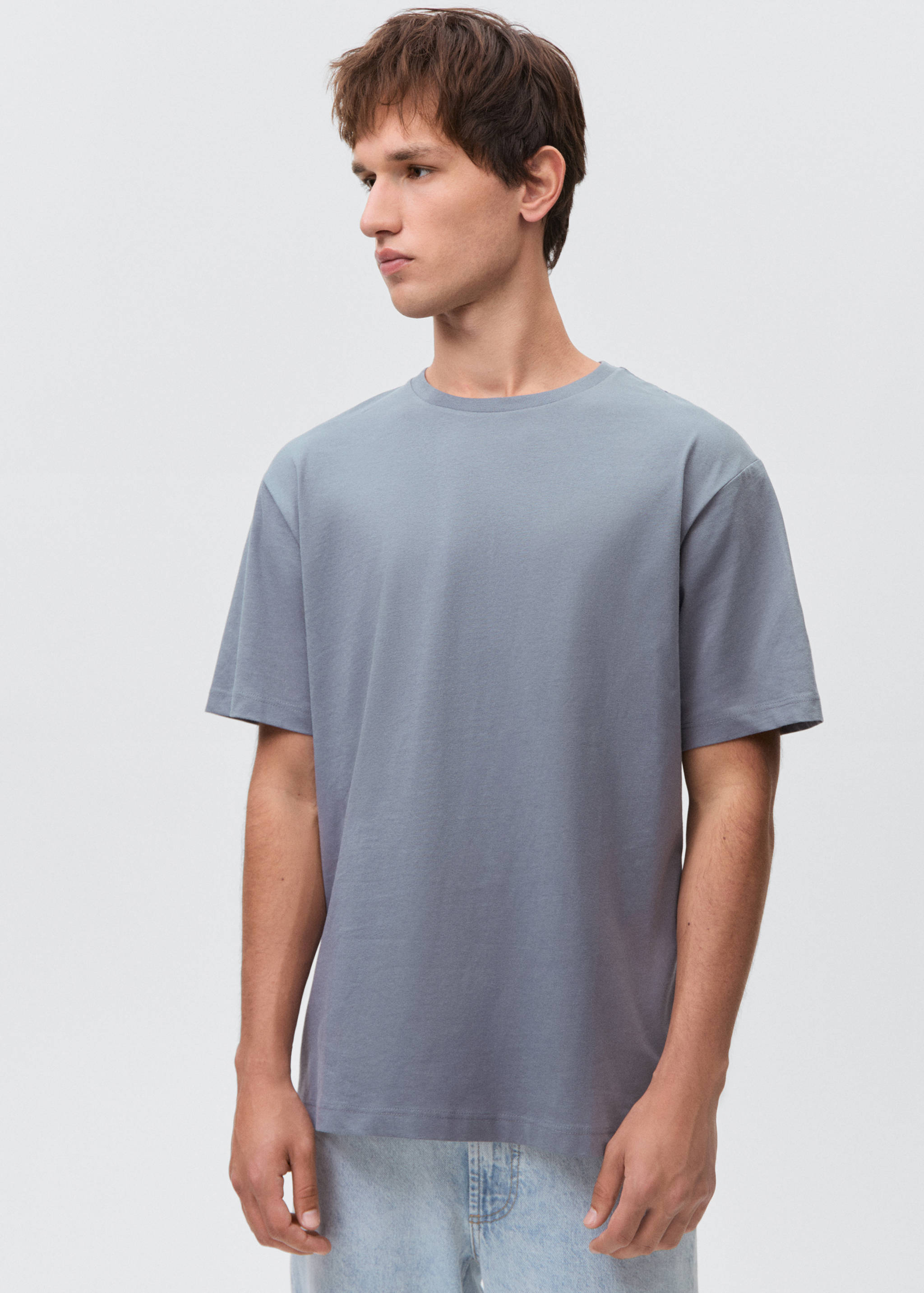 Essential cotton-blend T-shirt - Medium plane