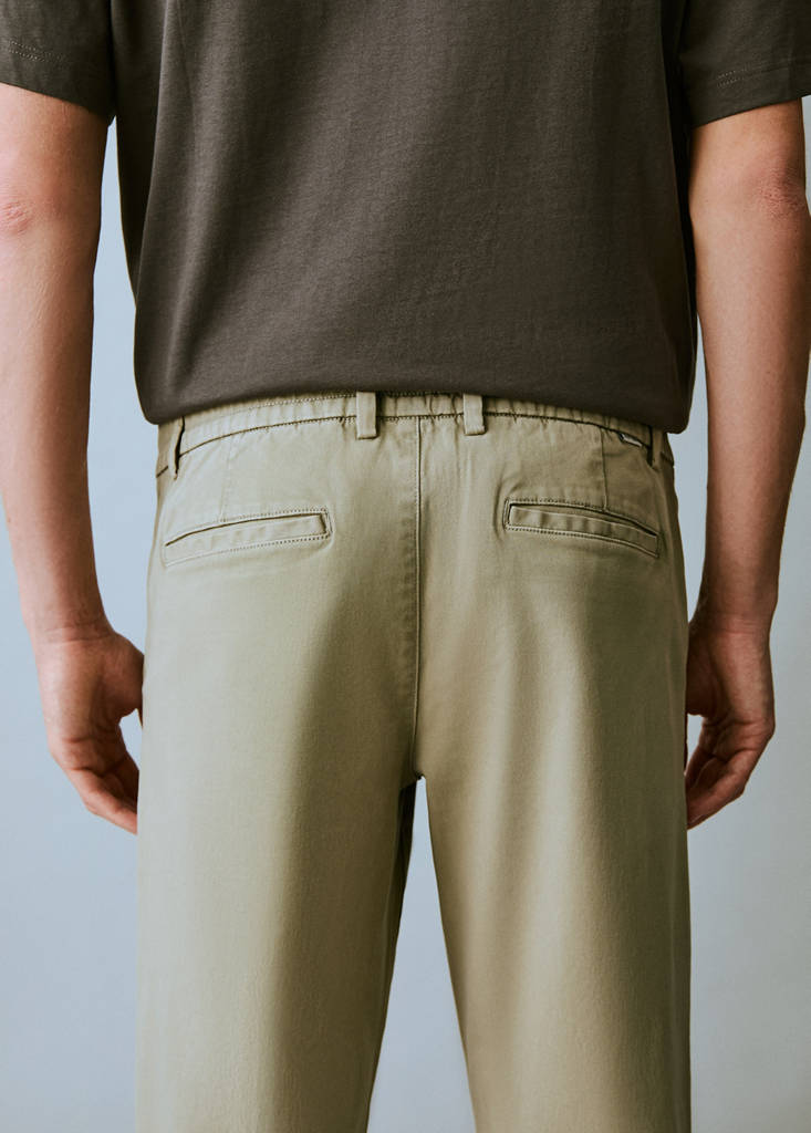 Straight-fit chino trousers — Mint Green
