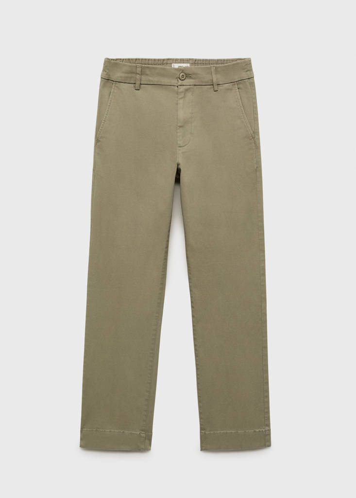 Straight-fit chino trousers — Mint Green