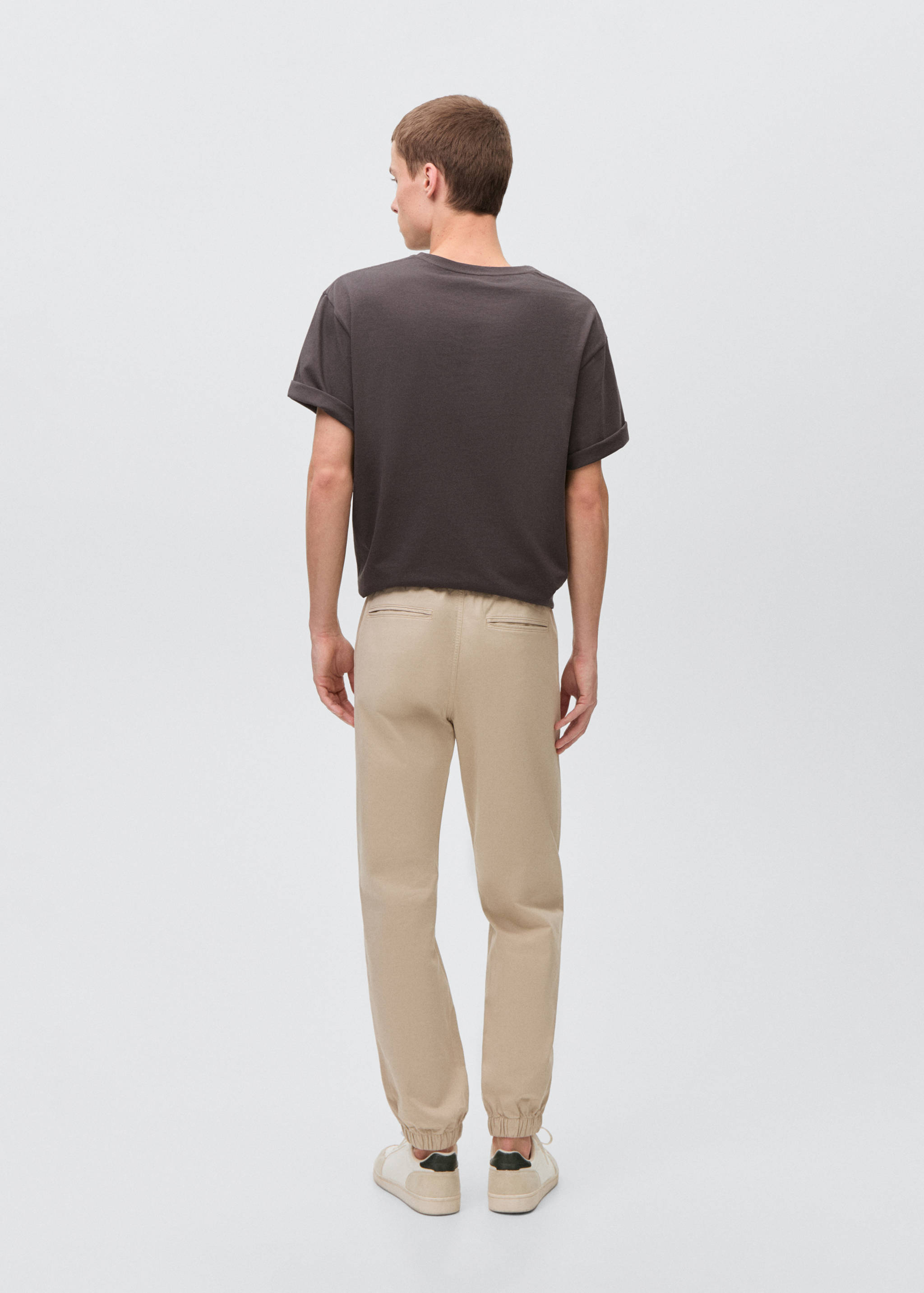 Cotton jogger trousers with pockets - Reverse of the article