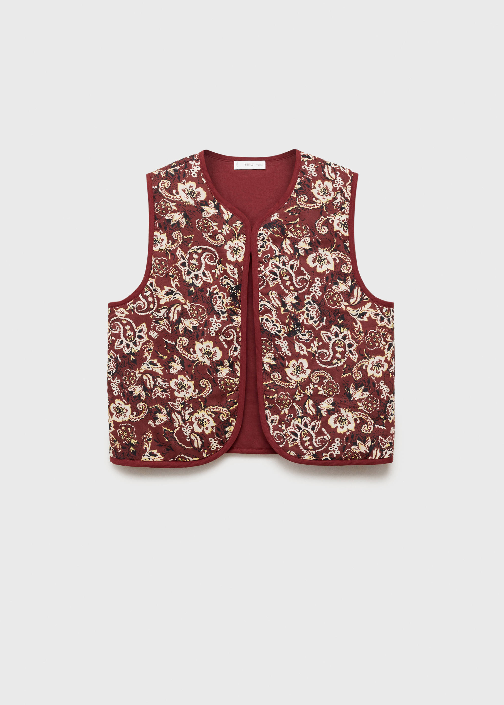 Cropped printed vest - Article without model