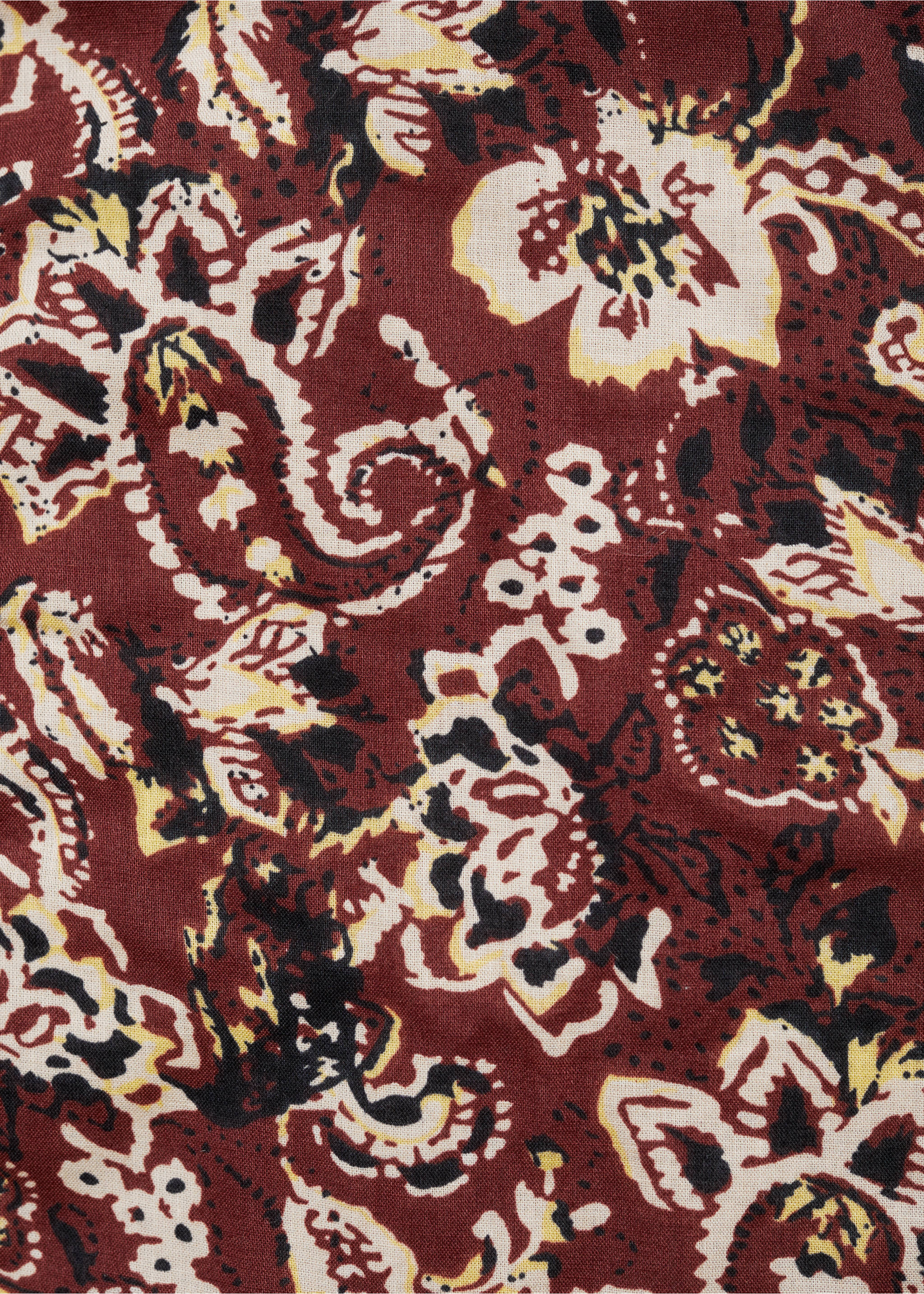 Cropped printed vest - Details of the article 8, Maroon. Ref: 87061513-00.