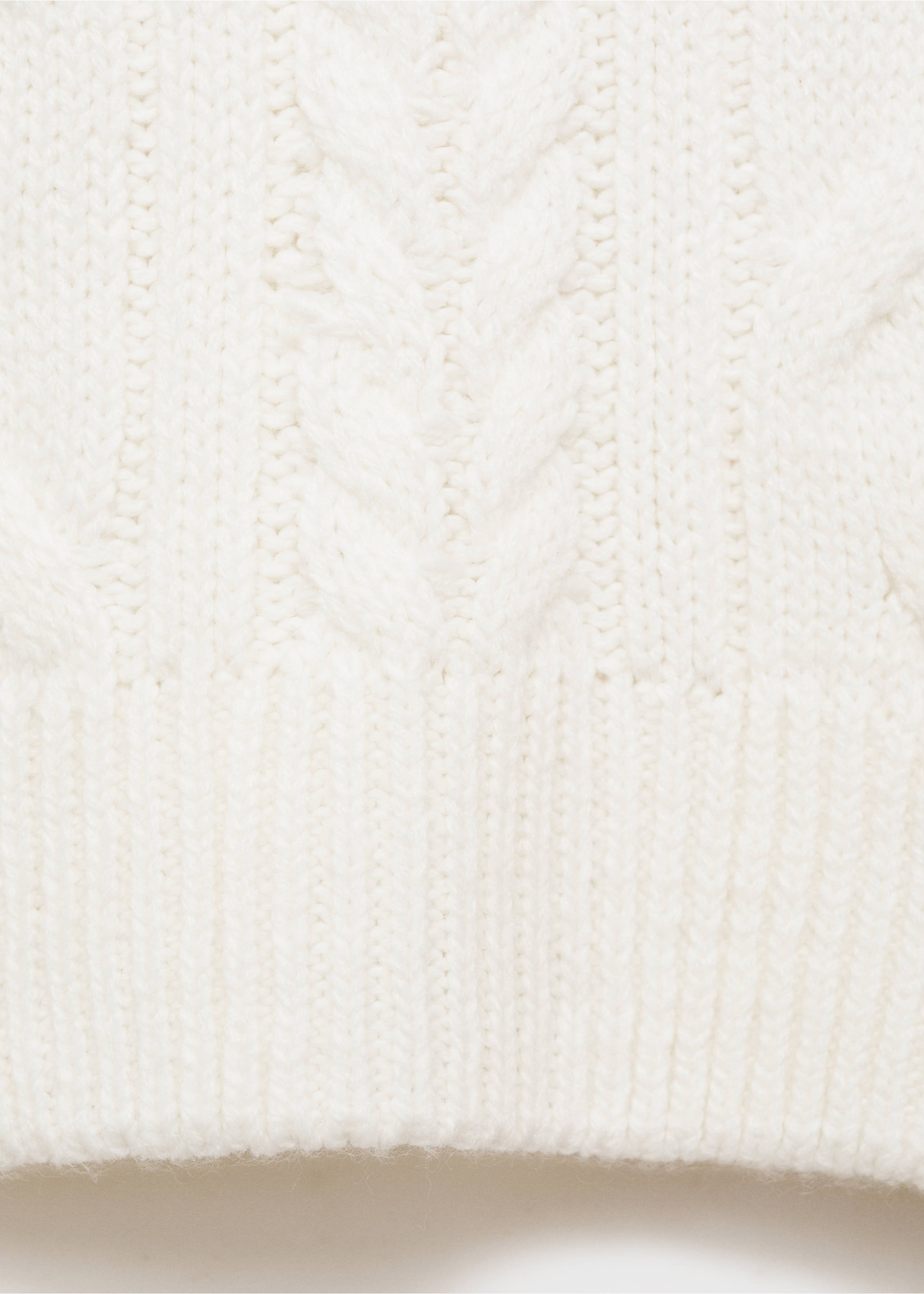 Cable-knit sweater - Details of the article 0, Off White. Ref: 87061514-00.