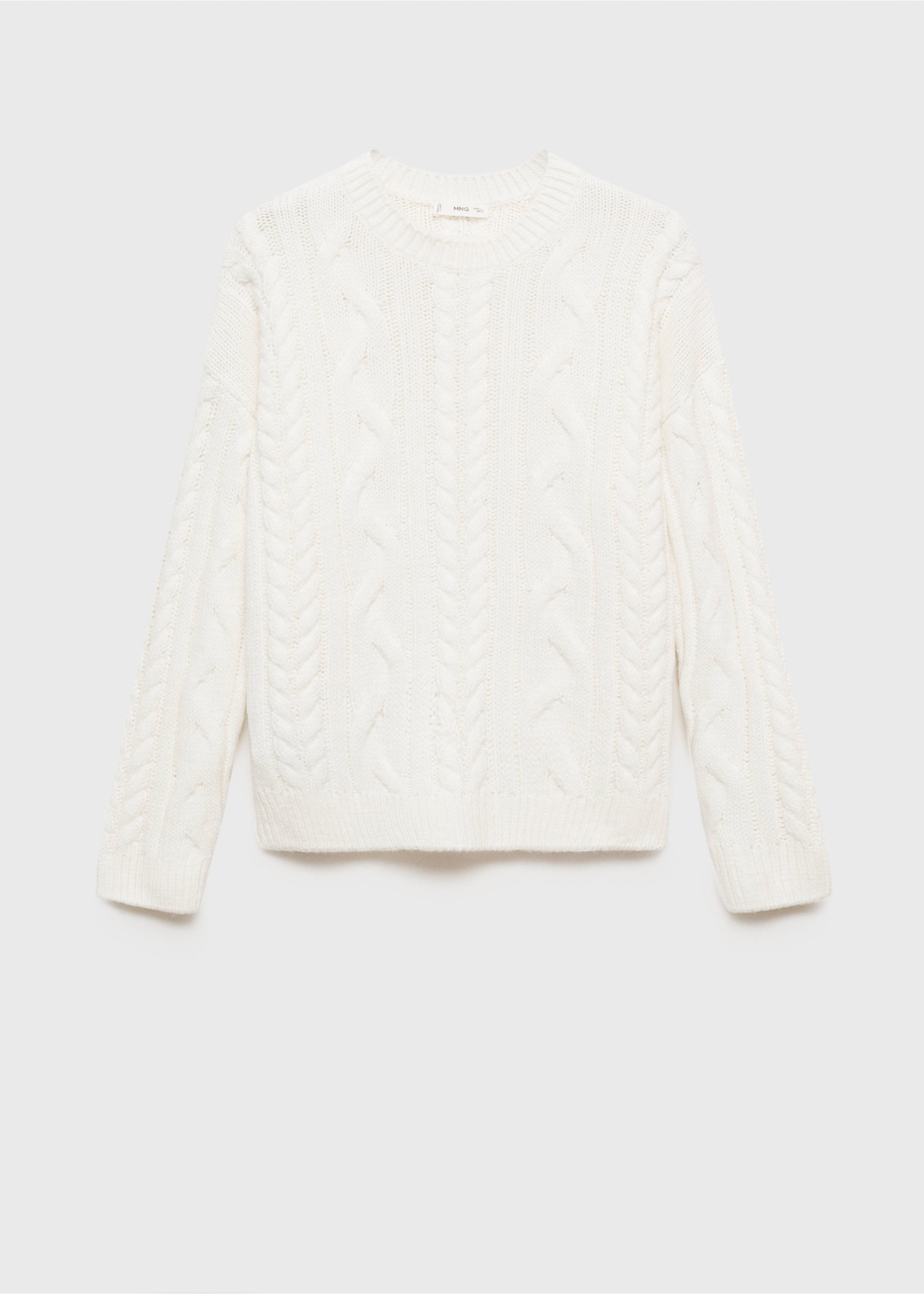 Cable-knit sweater - Article without model, Off White. Ref: 87061514-00.