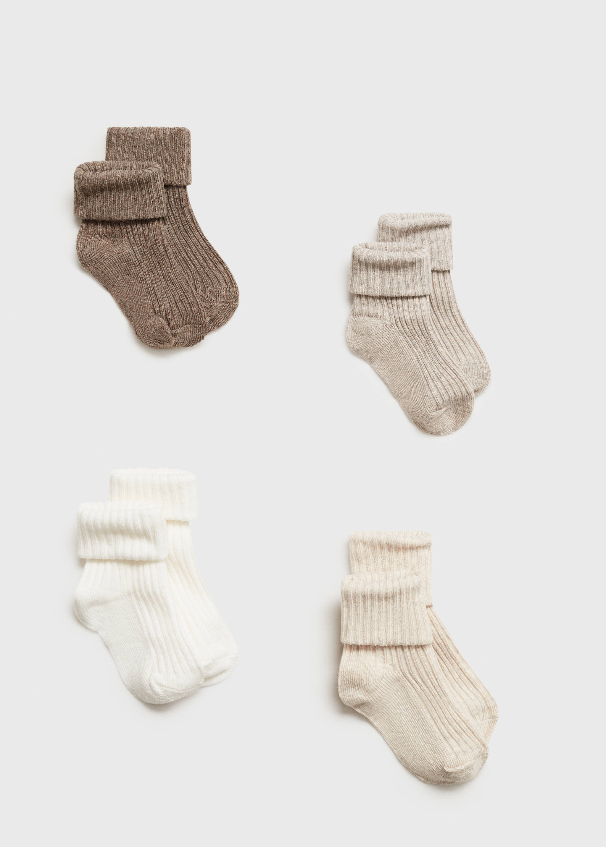 Pack 4 paires de chaussettes côtelées - Article sans modèle