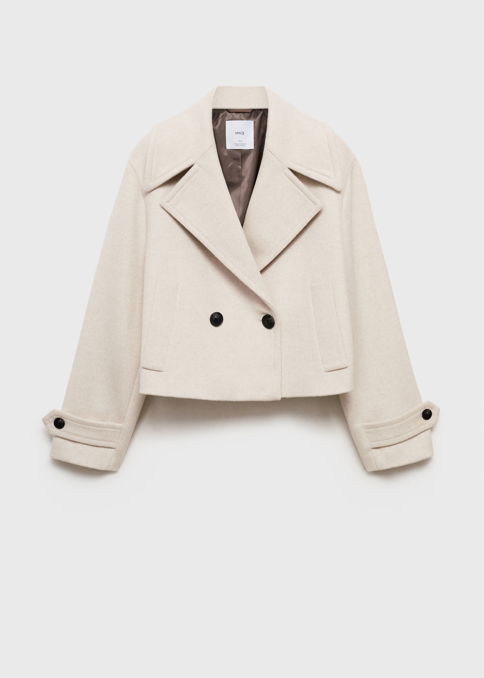 Wool-blend jacket with maxi lapels - Article without model