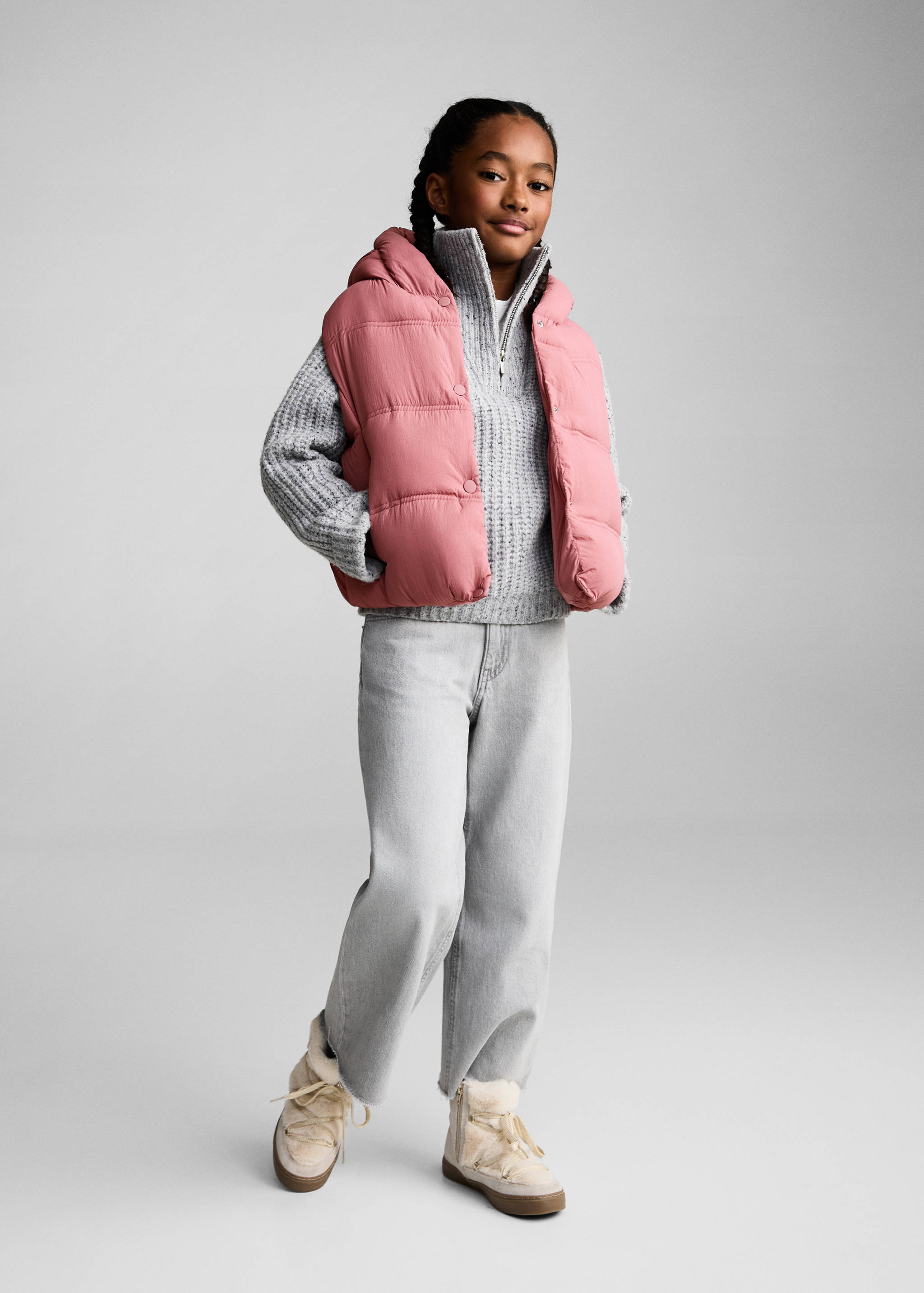 Gilet matelassé à capuche - Plan général