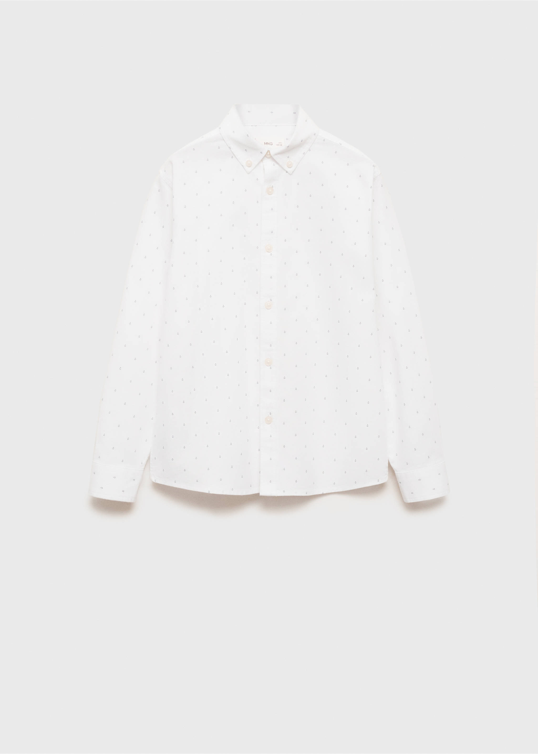 Printed Oxford shirt - Article without model, White. Ref: 87062534-00.