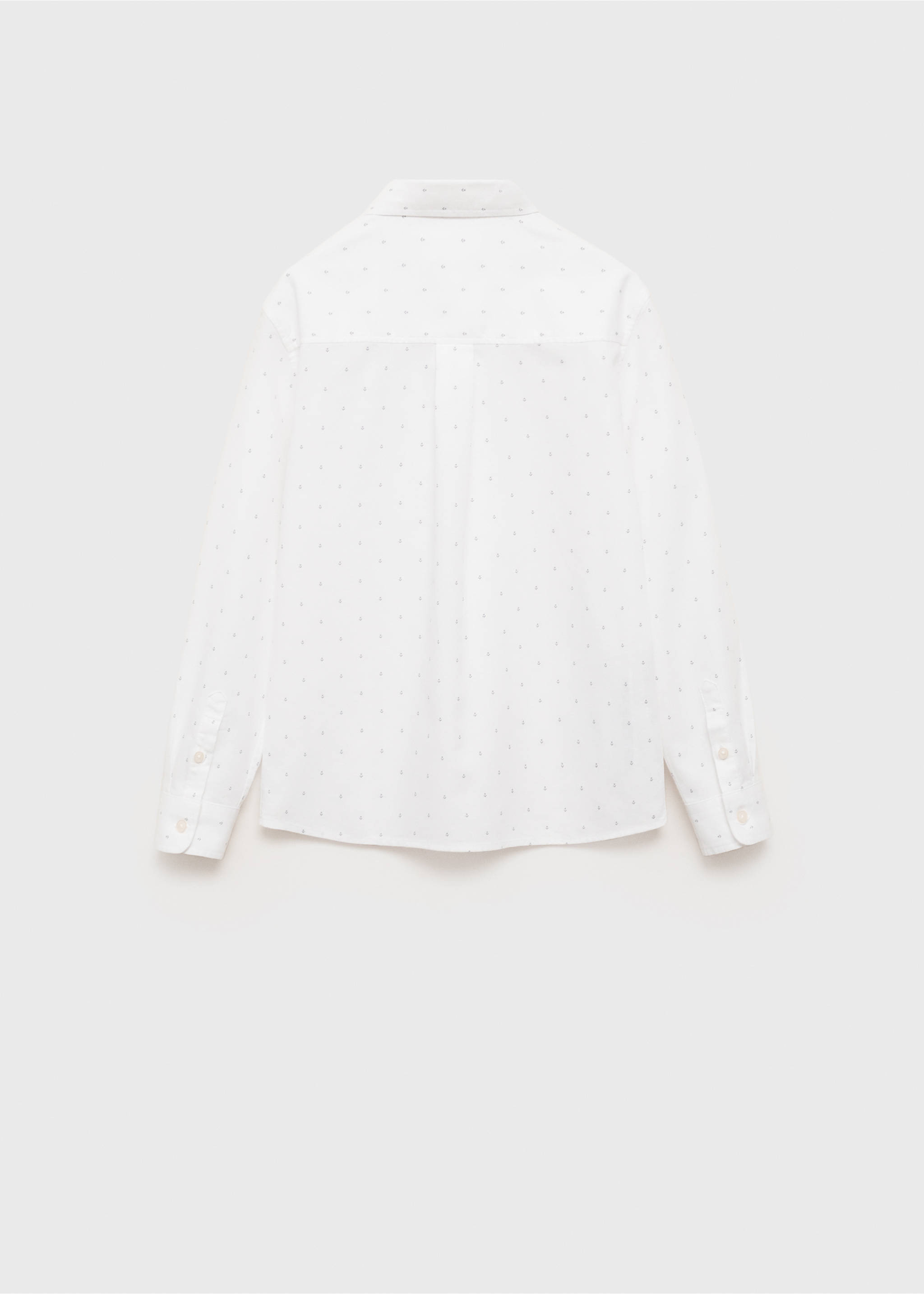 Printed Oxford shirt - Reverse of the article, White. Ref: 87062534-00.
