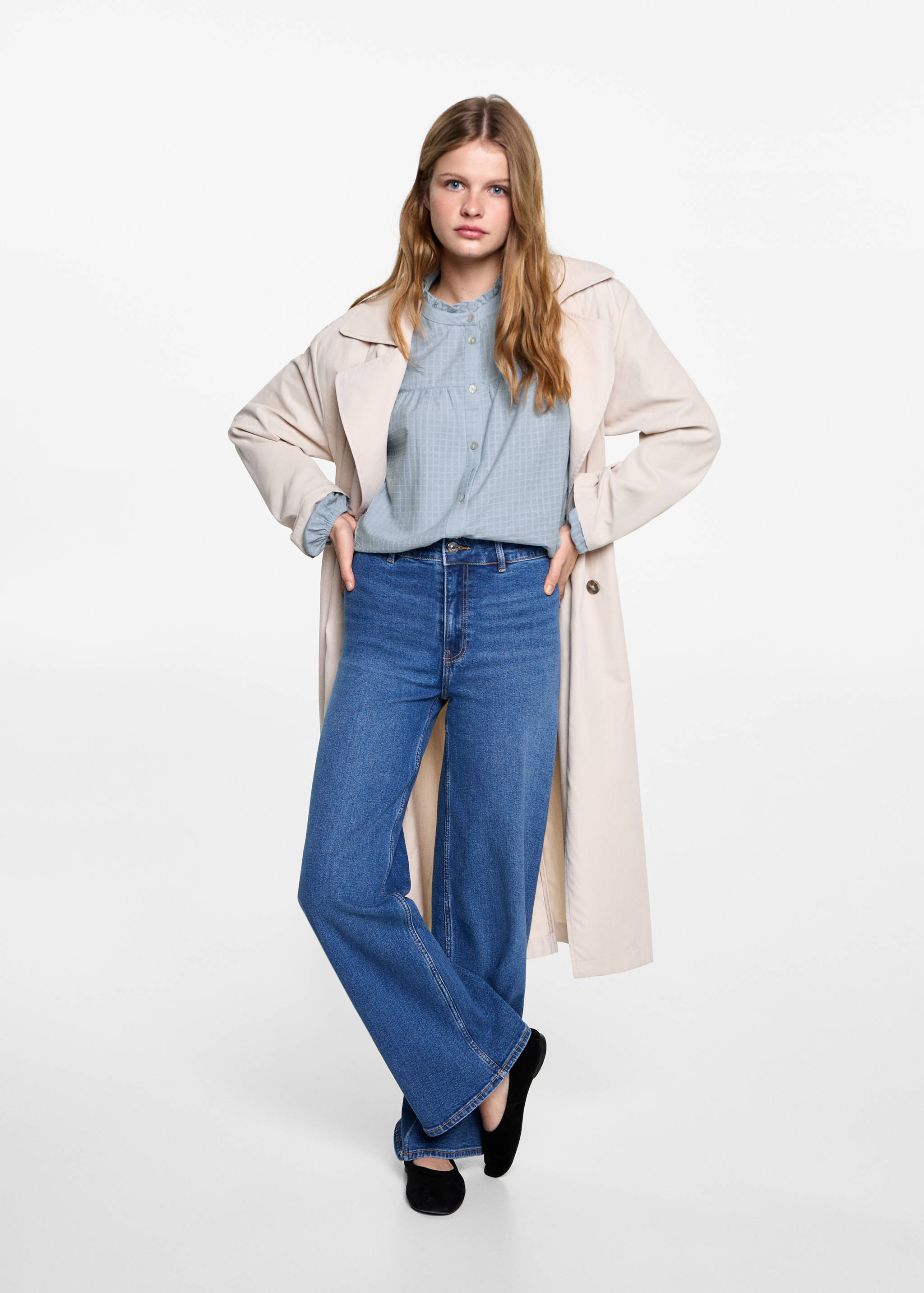 Blouse texturée carreaux - Plan général