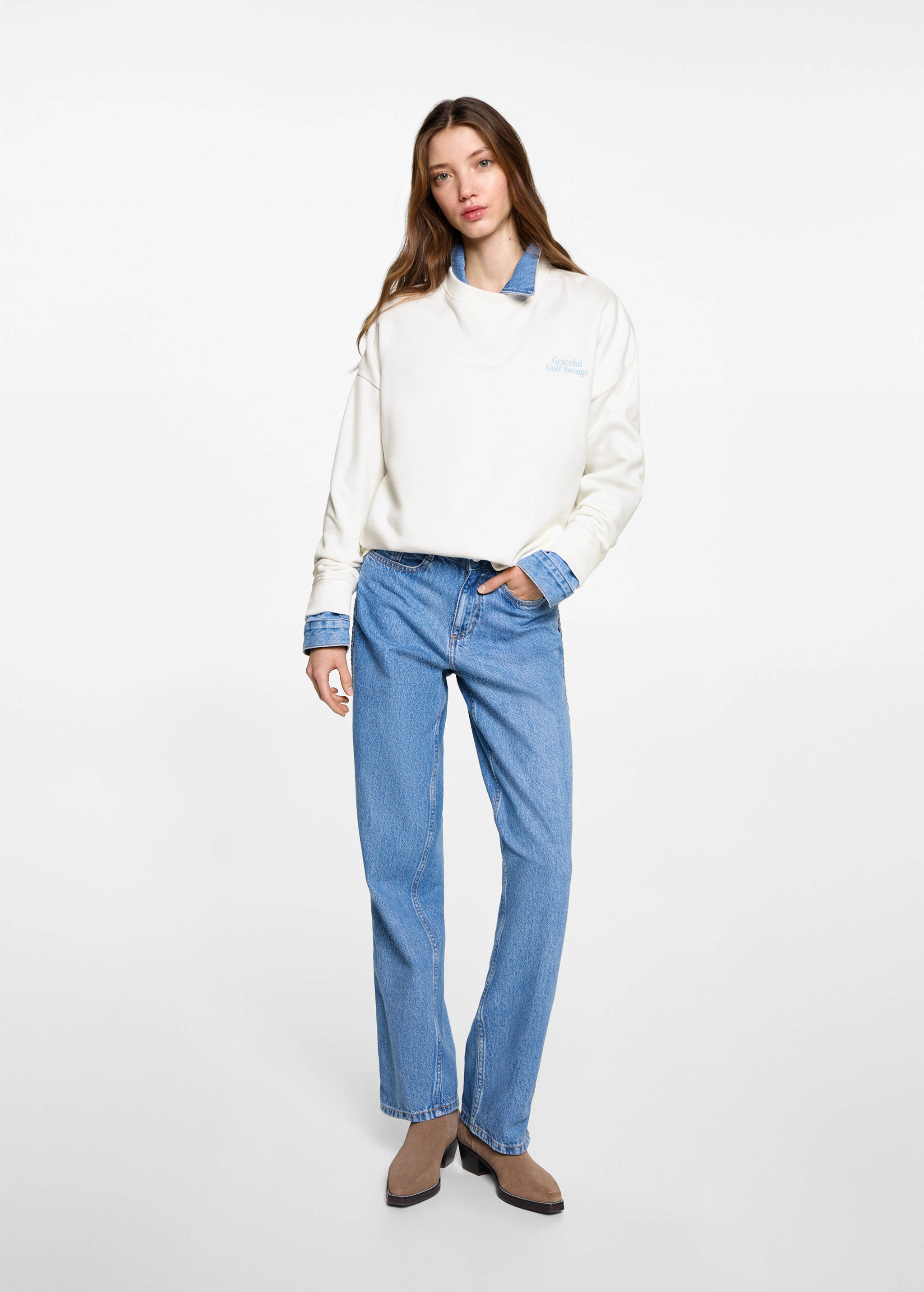 Message cotton sweatshirt - General plane