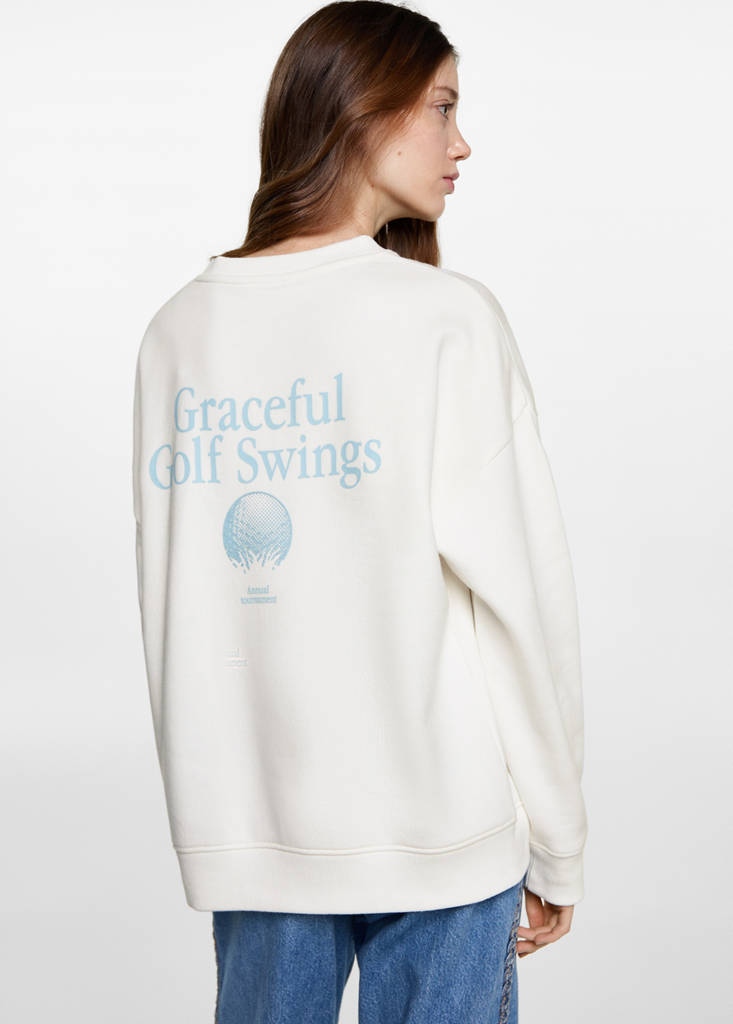 Message cotton sweatshirt — Off White