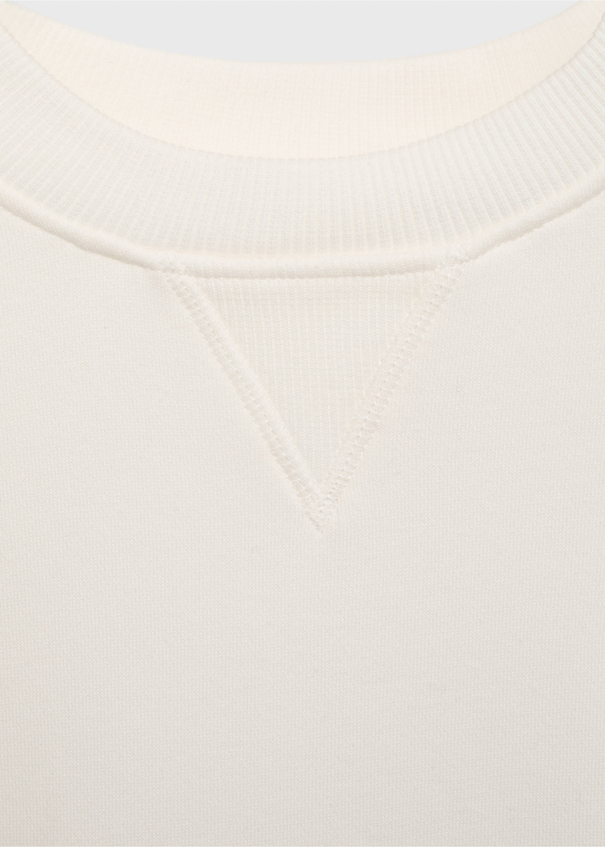 Sudadera algodón mensaje - Detalle del artículo 0, Blanco roto. Ref: 87062537-00.