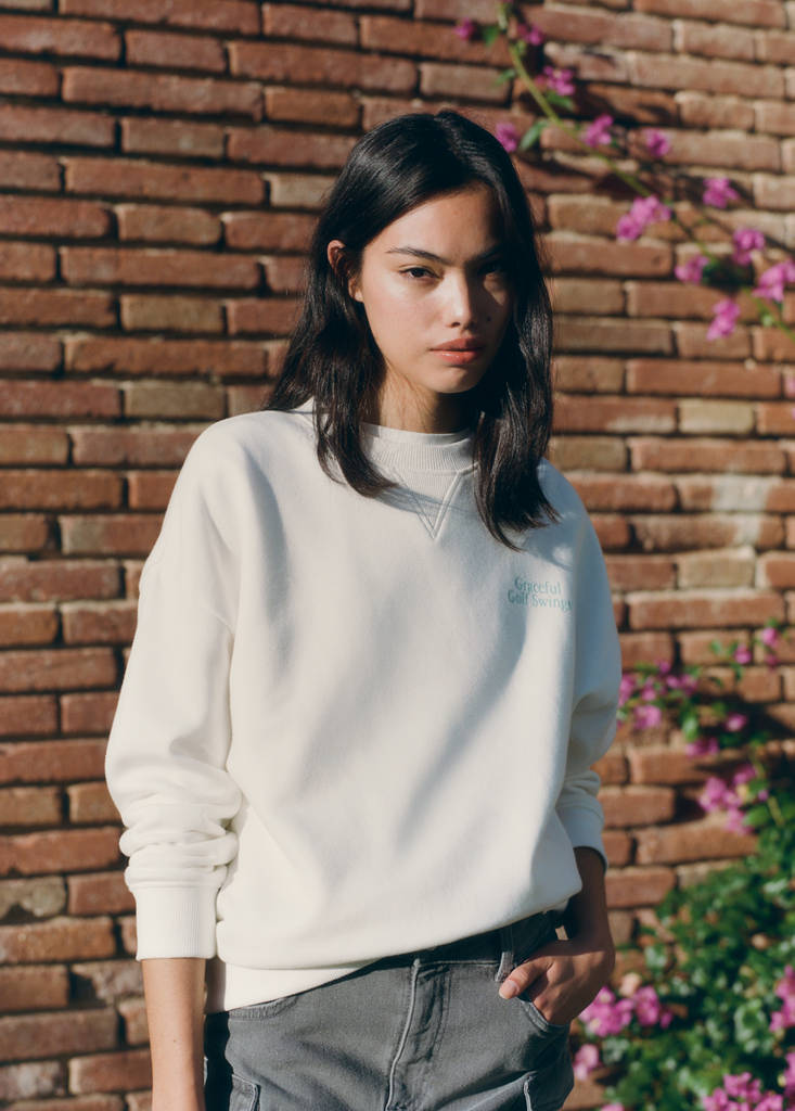 Message cotton sweatshirt — Off White