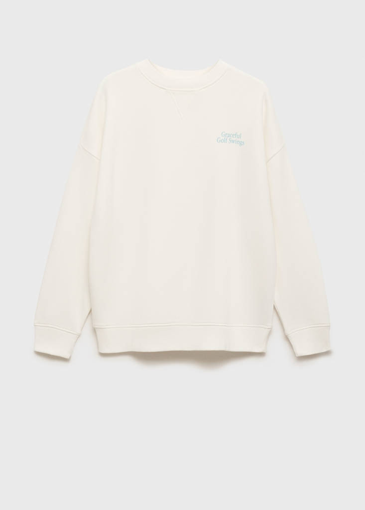 Message cotton sweatshirt — Off White