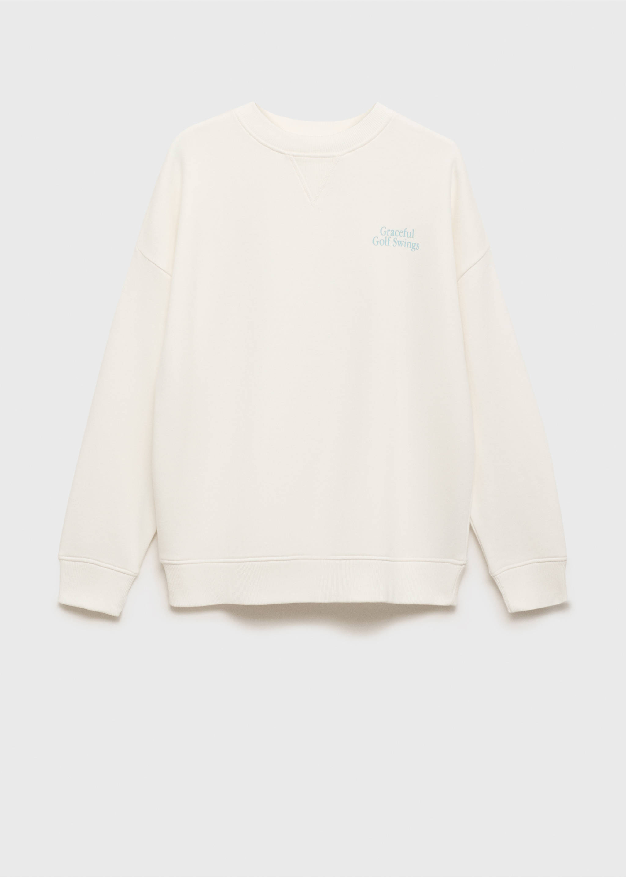 Sudadera algodón mensaje - Artículo sin modelo, Blanco roto. Ref: 87062537-00.