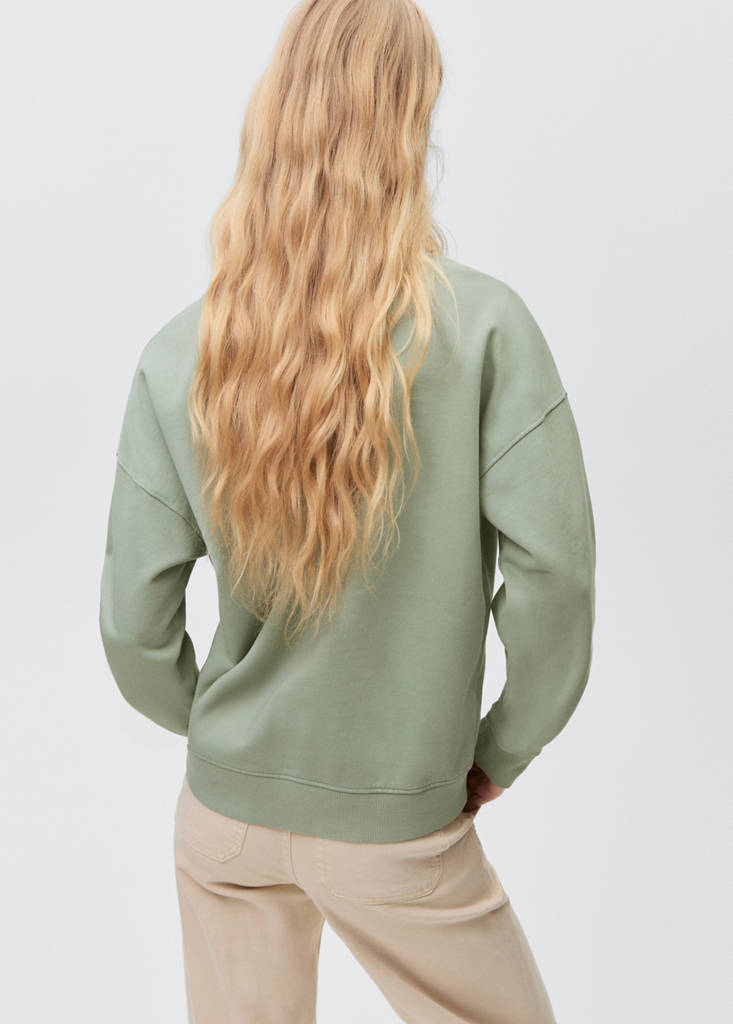 Printed message sweatshirt — Pastel Green