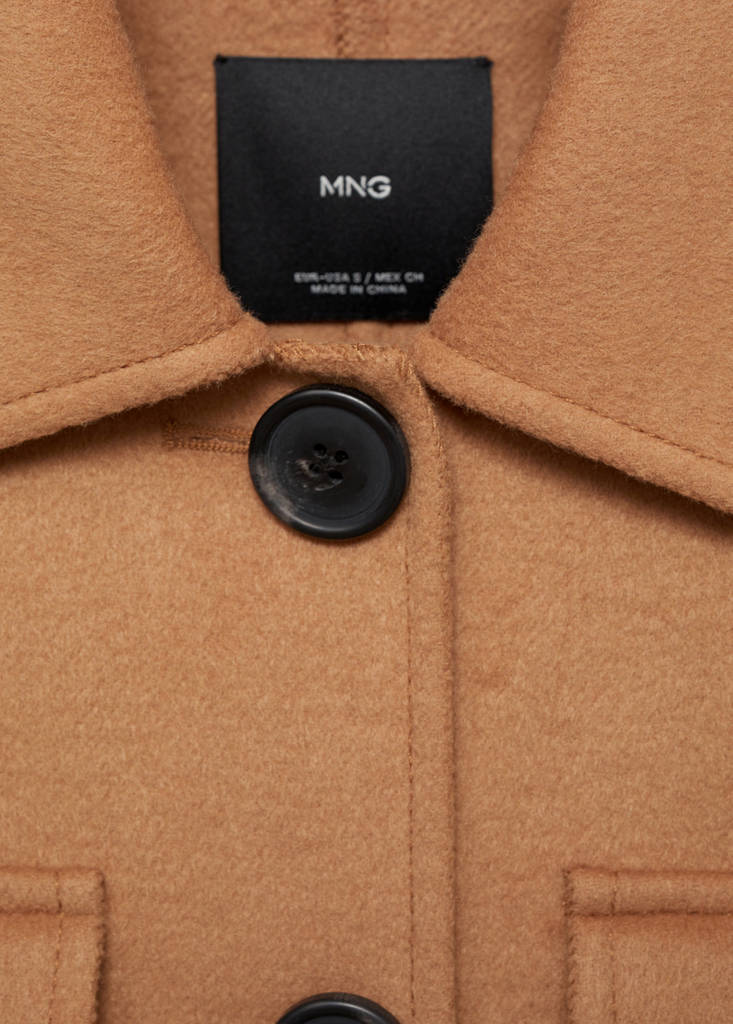 Wool jacket with pockets — Medium Brown