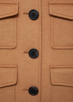 Wool jacket with pockets — Medium Brown 8