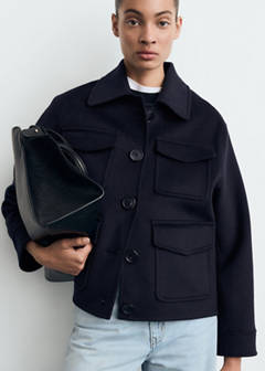 Wool jacket with pockets — Dark Navy 1