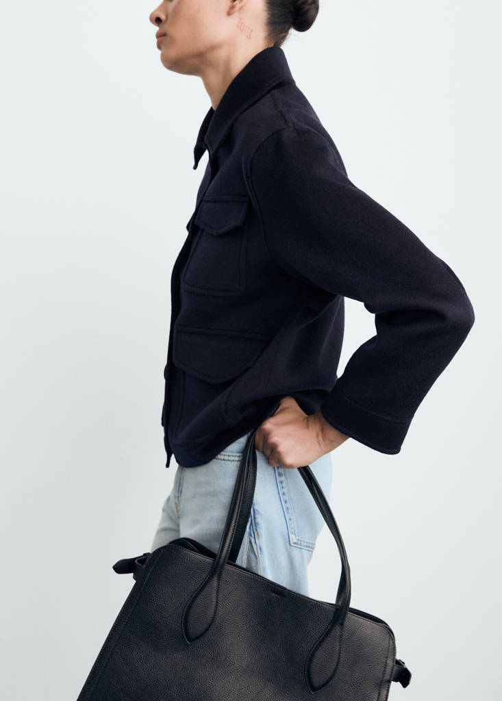 Wool jacket with pockets — Dark Navy