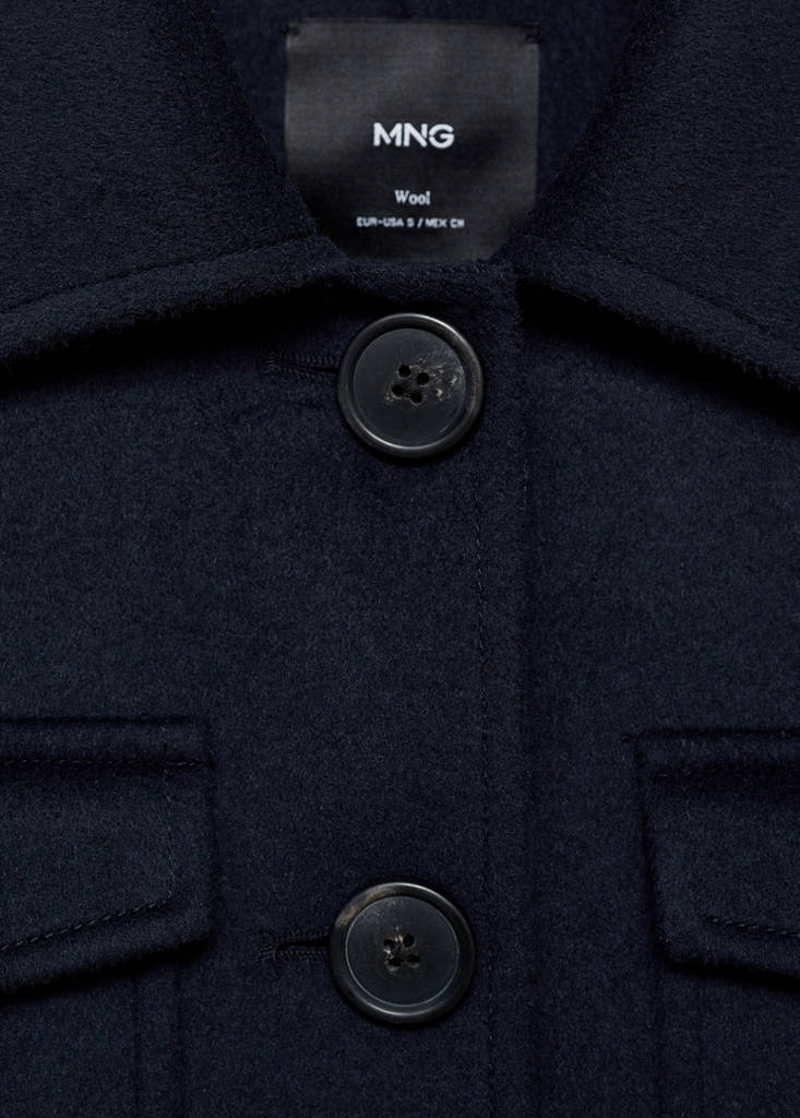 Wool jacket with pockets — Dark Navy