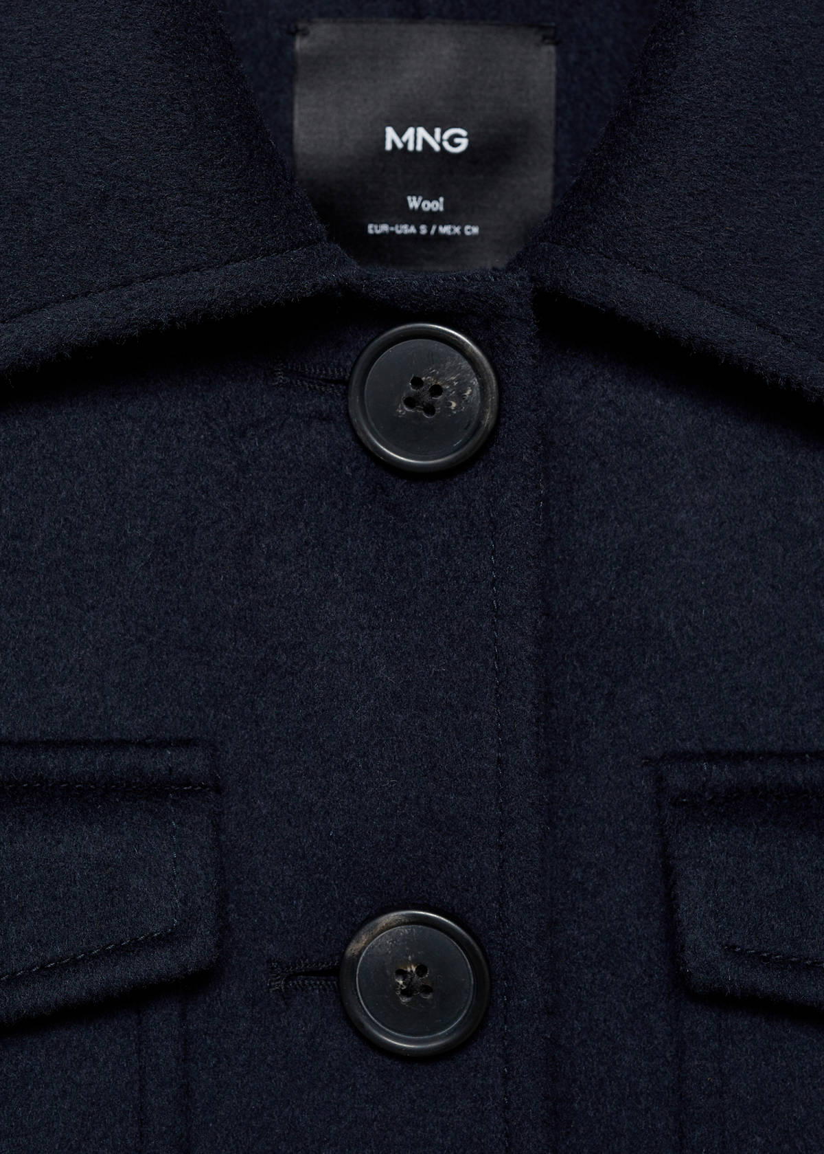 Wool jacket with pockets — Dark Navy