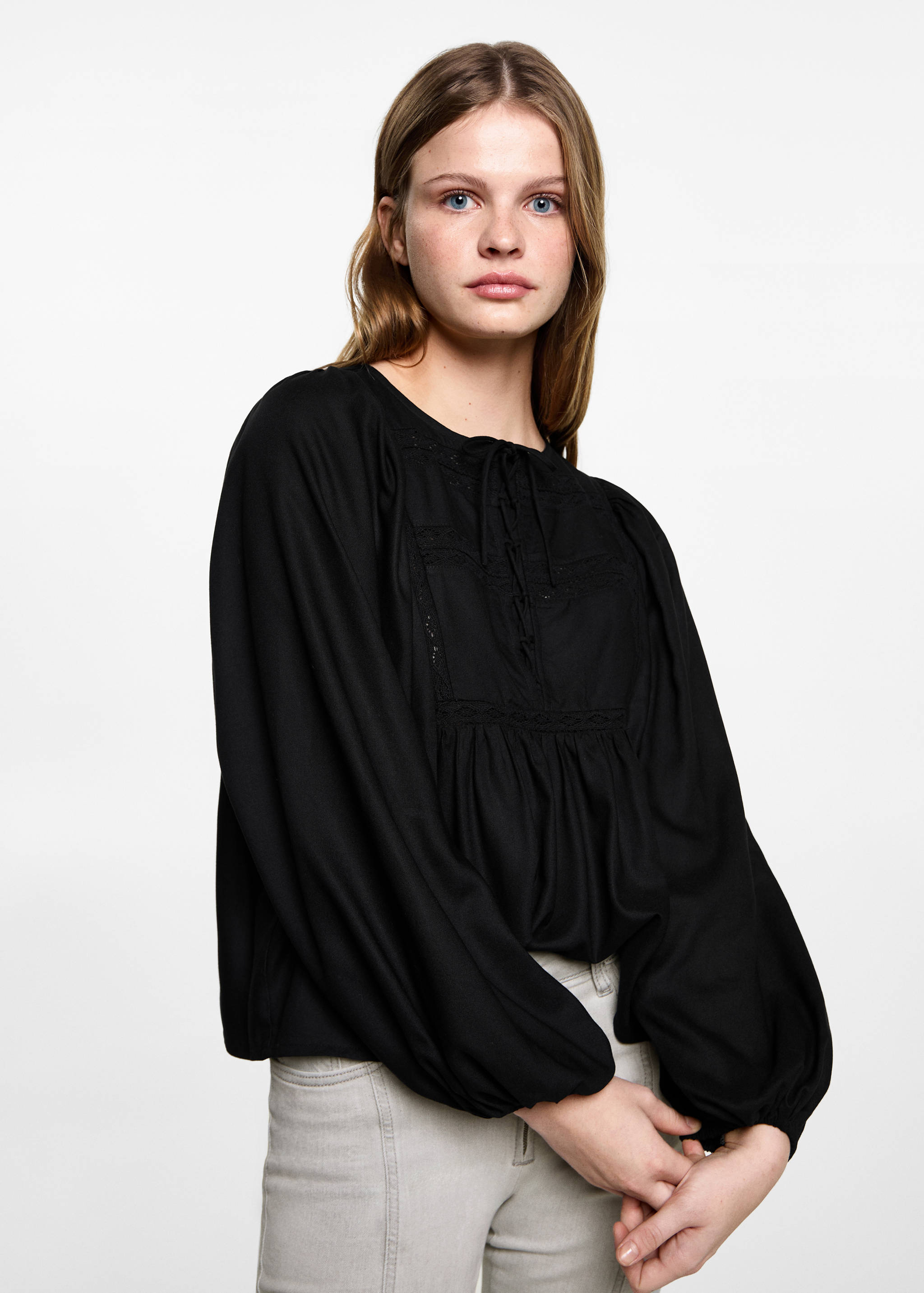Puff sleeves blouse - Medium plane