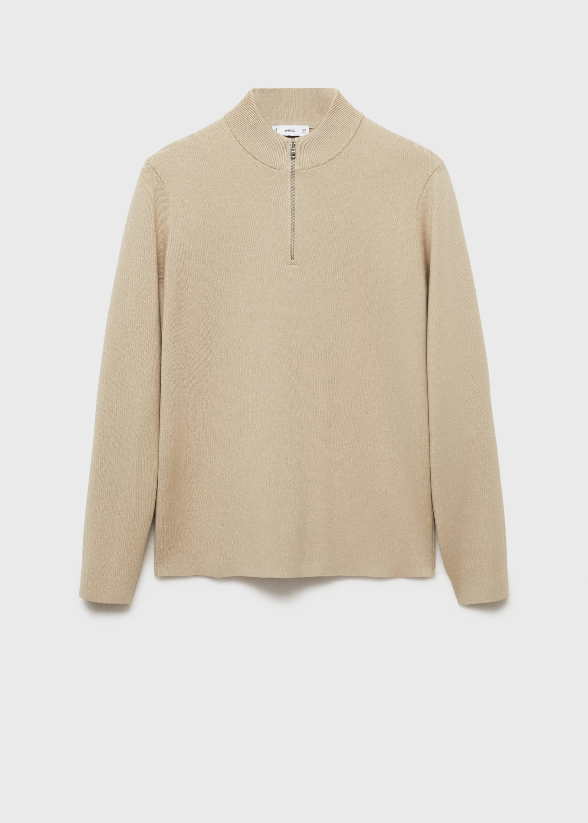 Perkins-neck sweater with zip - Article without model