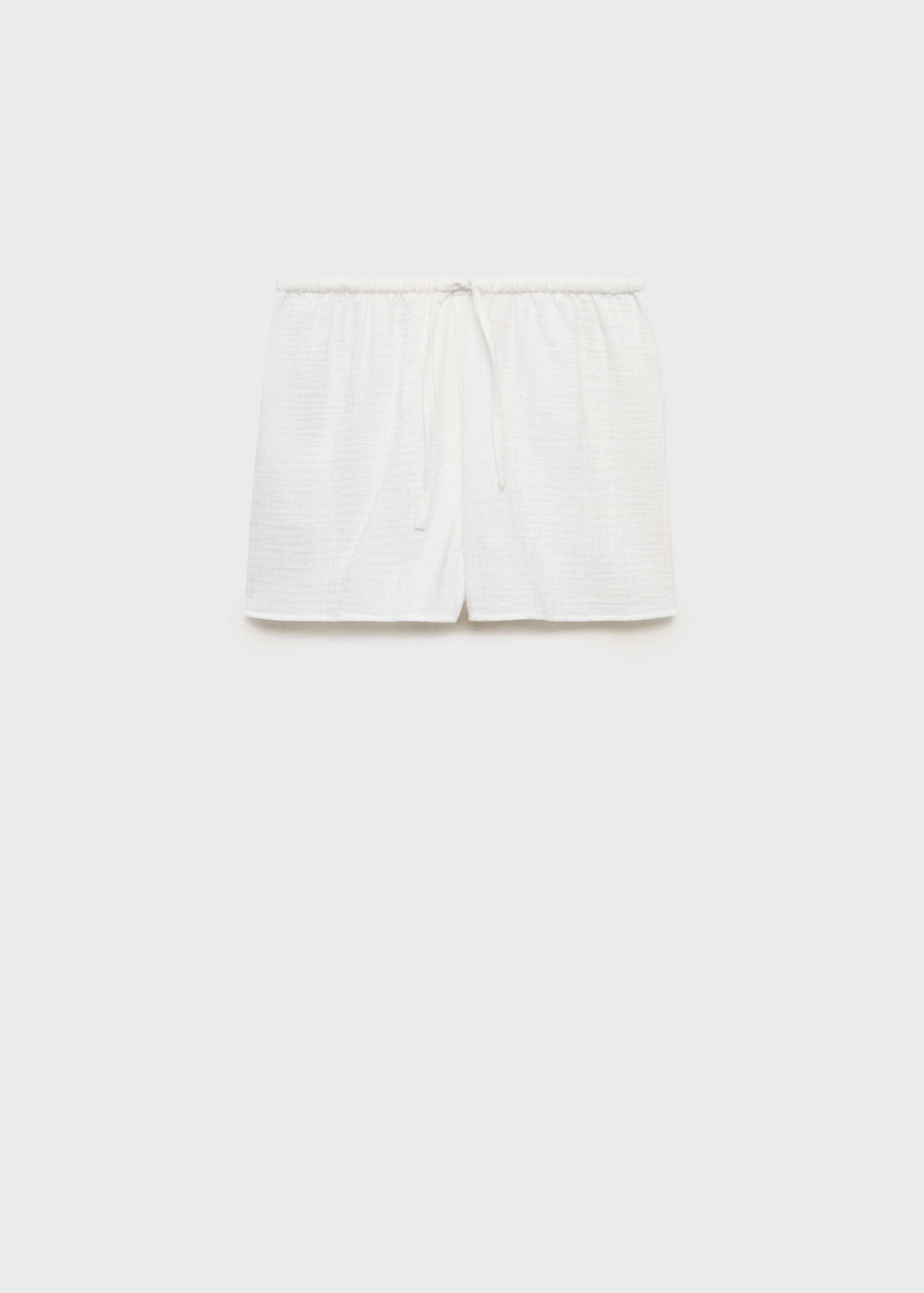 Plain cotton pyjama shorts - Article without model