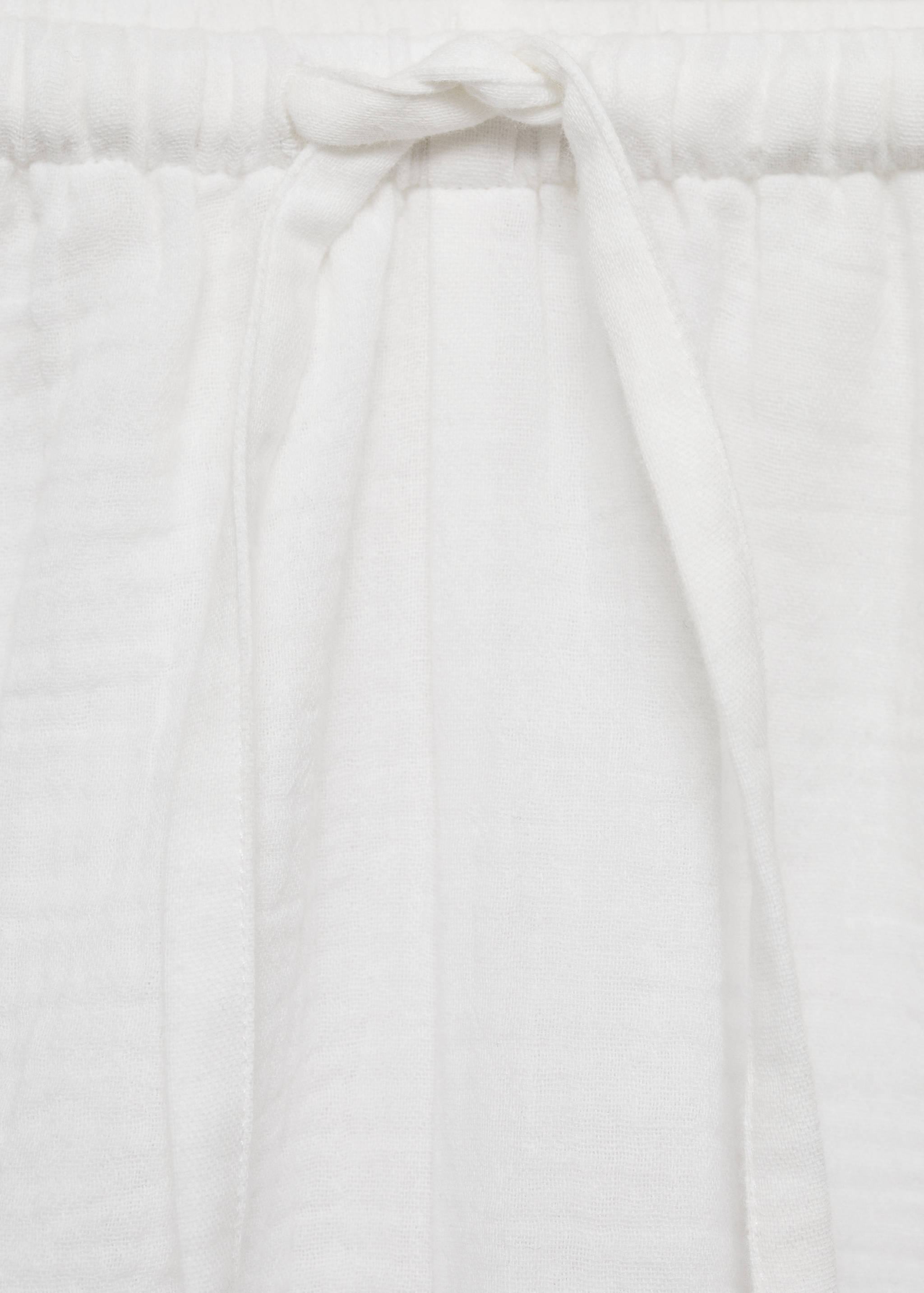 Plain cotton pyjama shorts - Details of the article 0