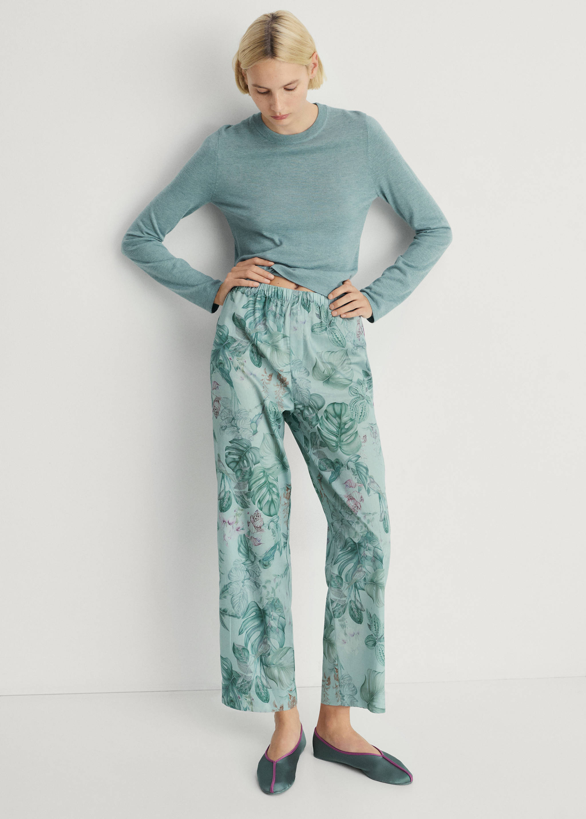 Jersey punto cuello redondo - Plano general