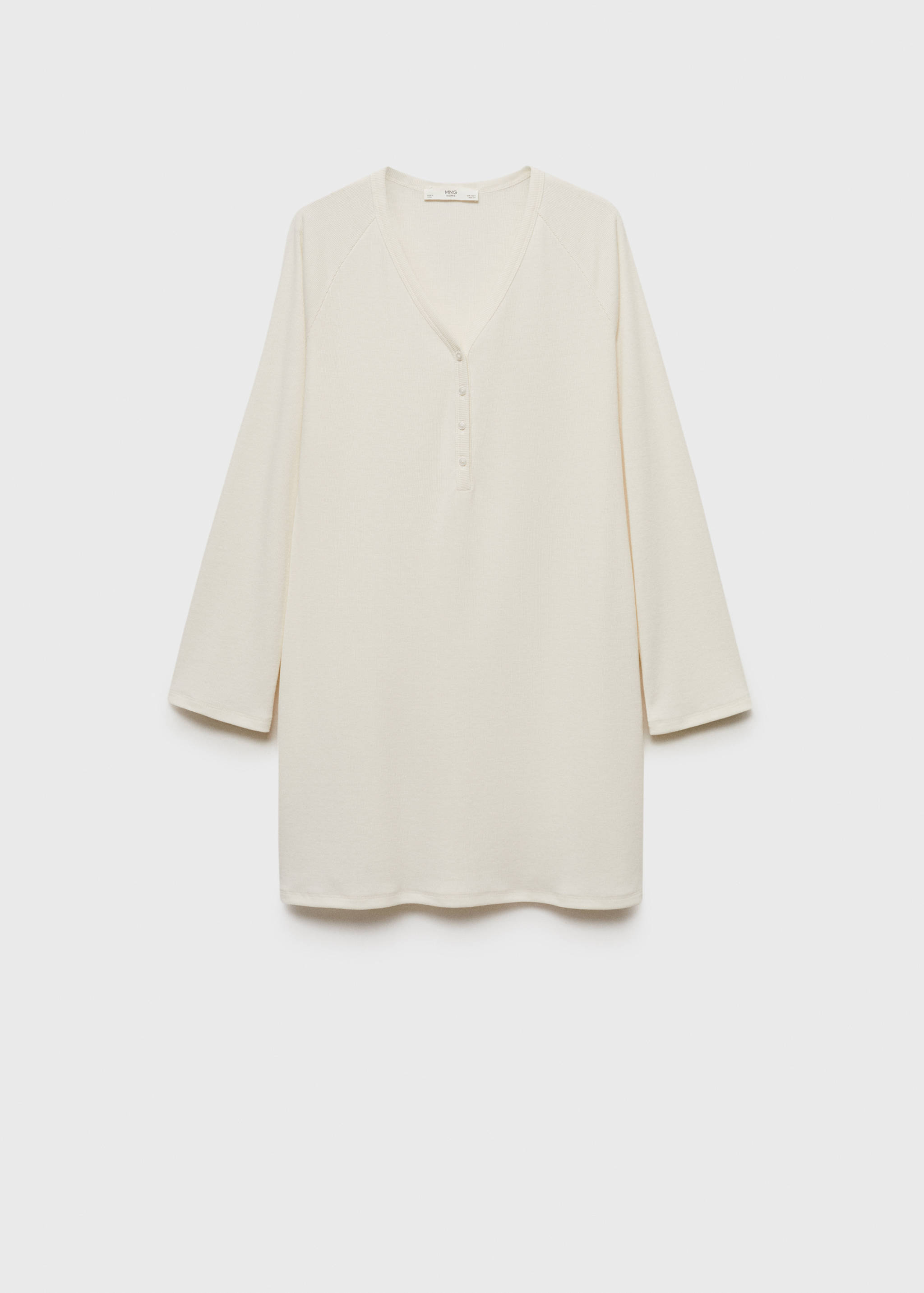 Rib-knit nightgown - Article without model