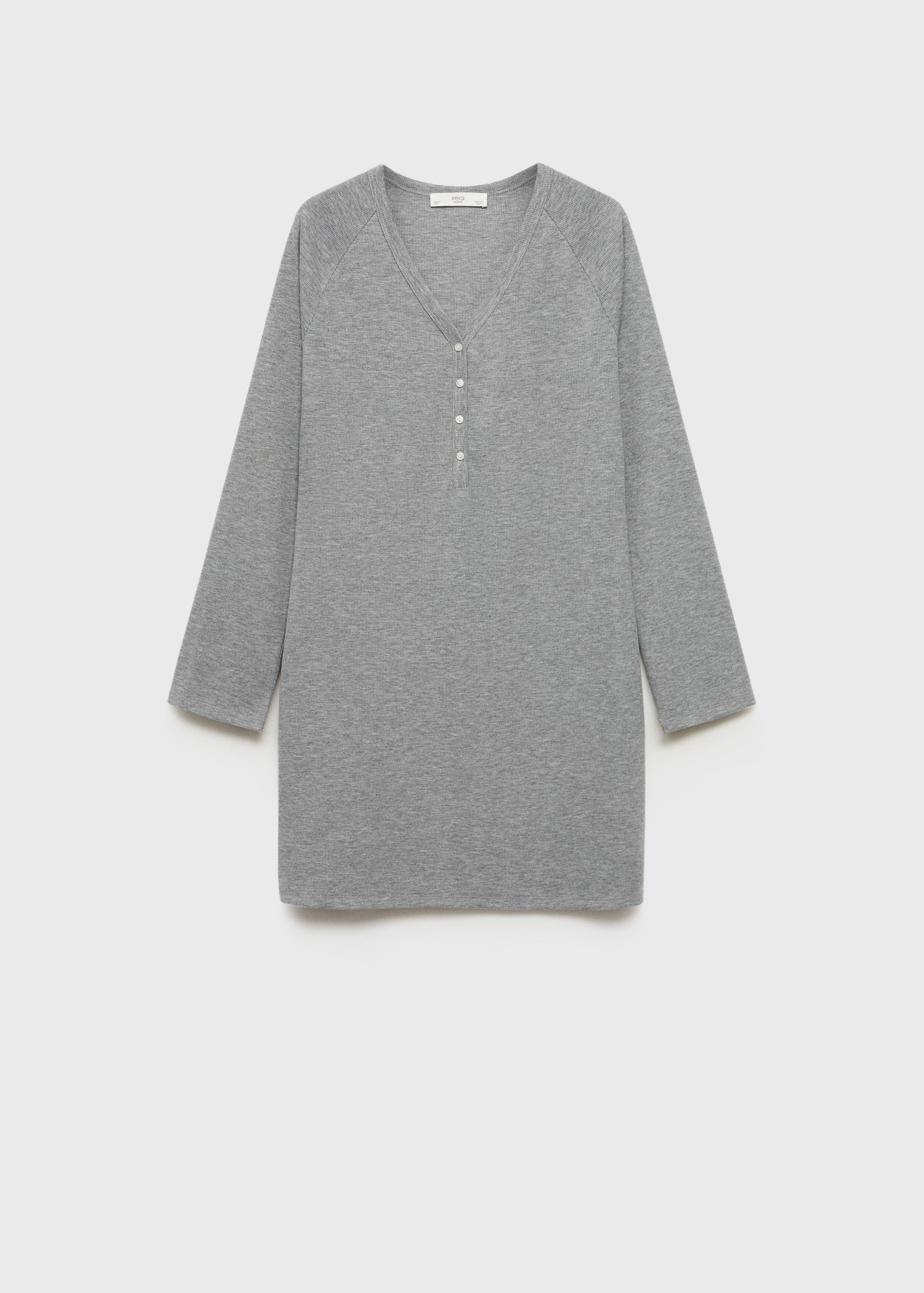 Rib-knit nightgown - Article without model