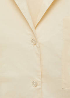 Garment-washed cotton nightgown — Vanilla 2