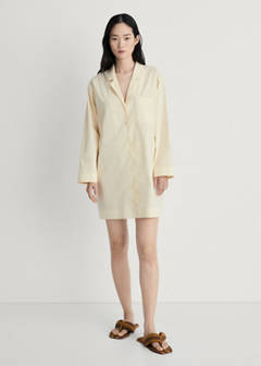 Garment-washed cotton nightgown — Vanilla 5