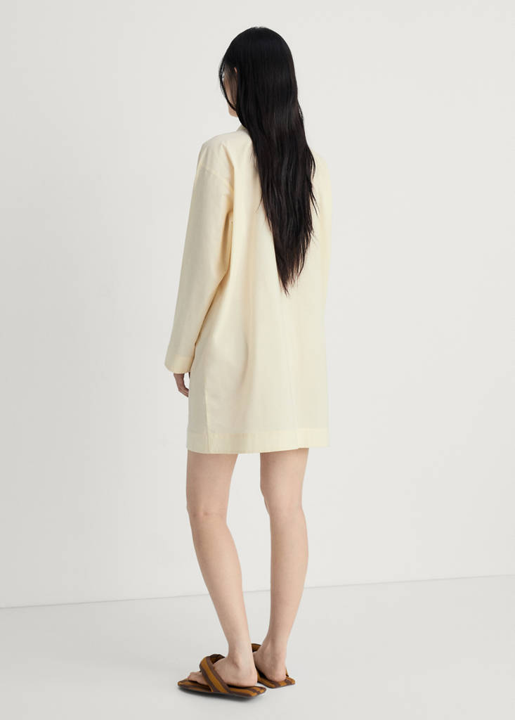 Garment-washed cotton nightgown — Vanilla