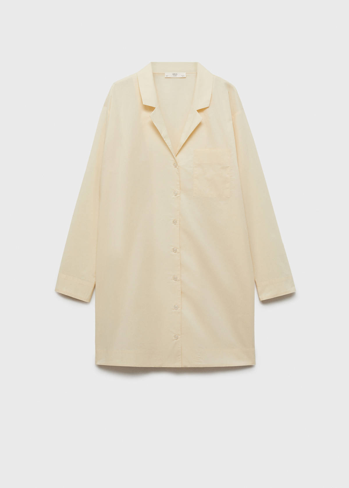Garment-washed cotton nightgown — Vanilla