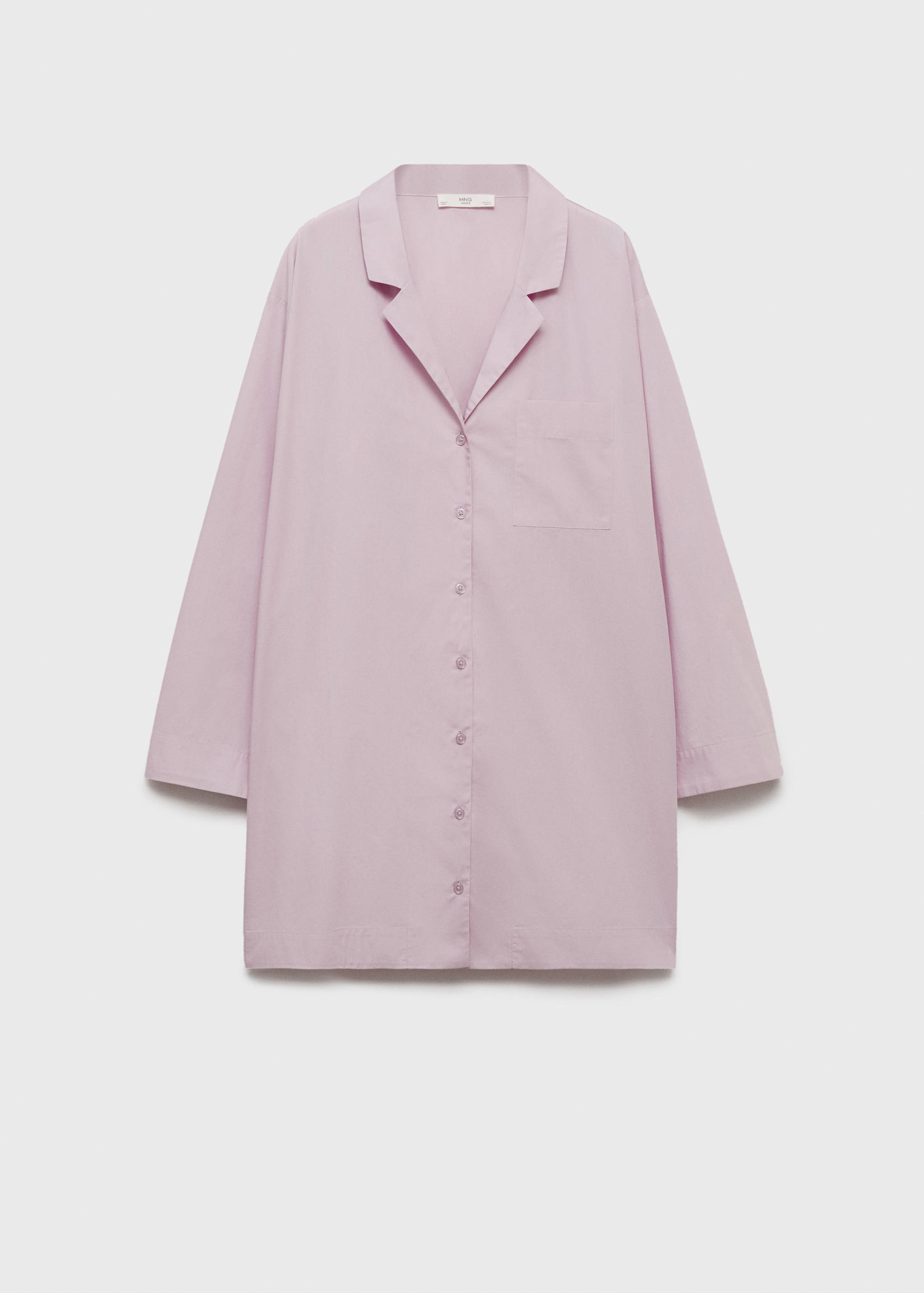 Chemise de nuit en coton garment washed - Article sans modèle