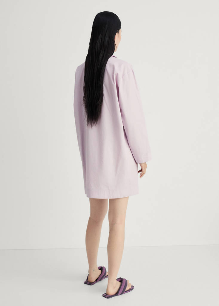 Garment-washed cotton nightgown — Lilac